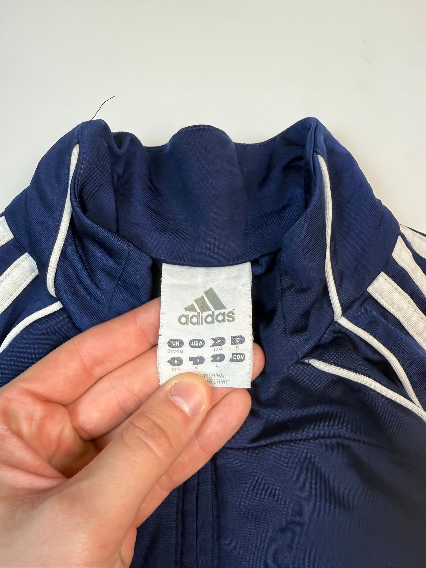 Vintage Adidas side stripe track top (M)
