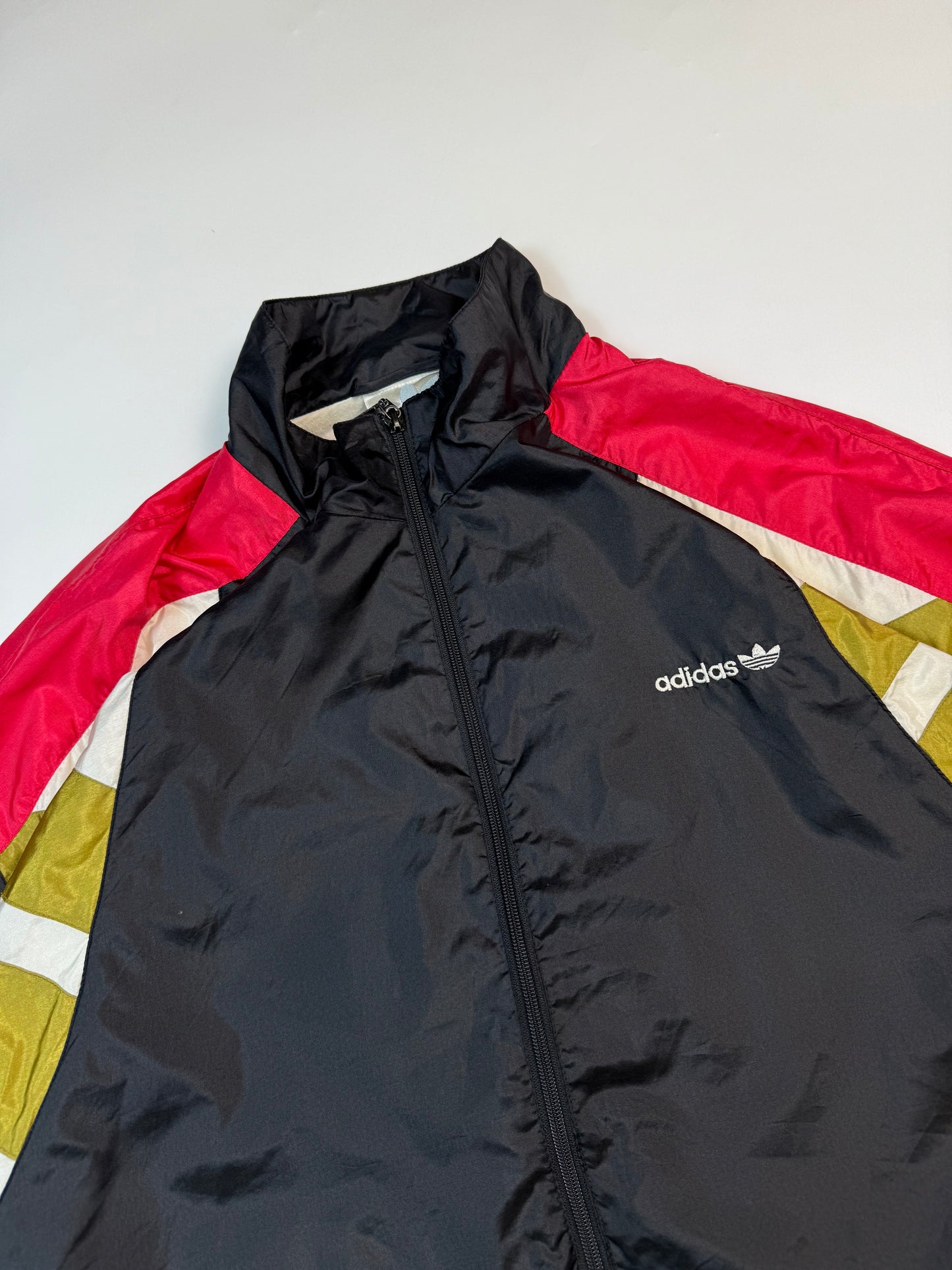 Vintage 90s Adidas originals colour block track jacket (L)