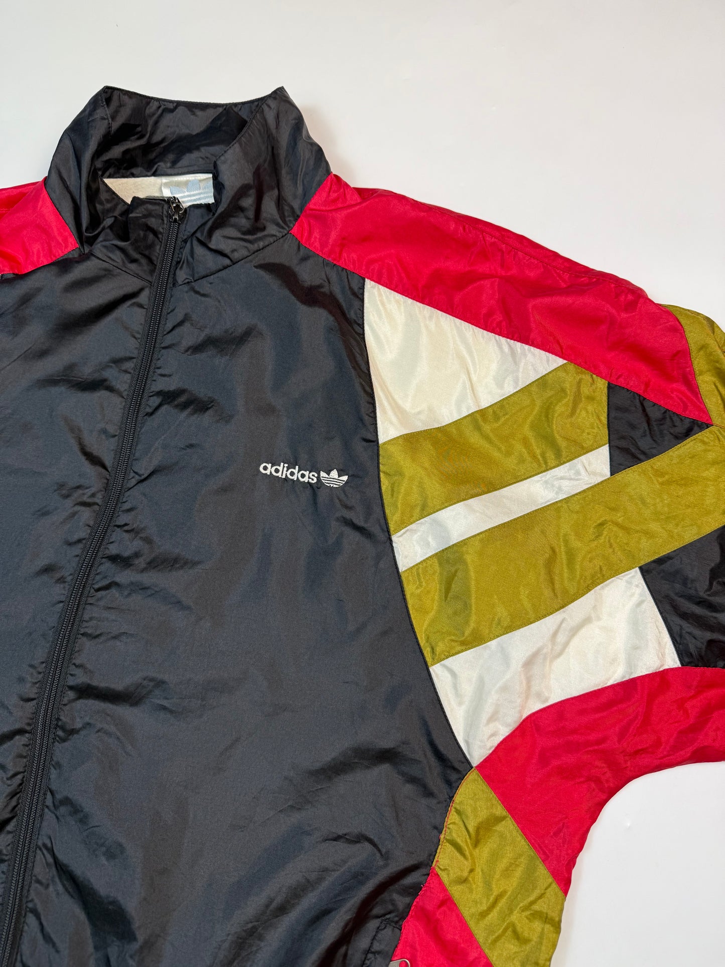 Vintage 90s Adidas originals colour block track jacket (L)