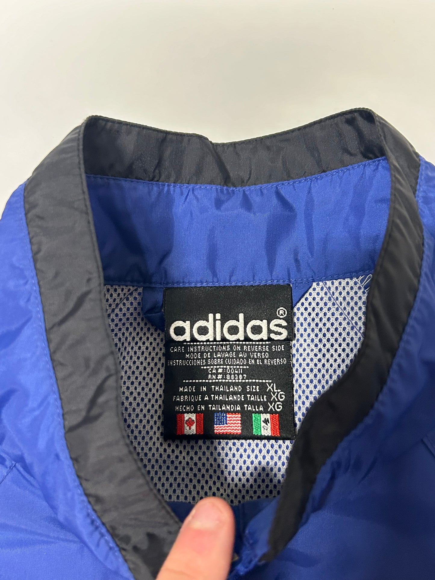 Vintage 90s Adidas football track jacket (XL)