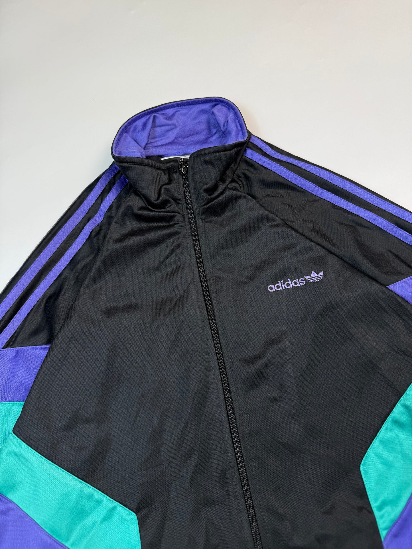 Vintage 90s Adidas originals colour block track top (M)