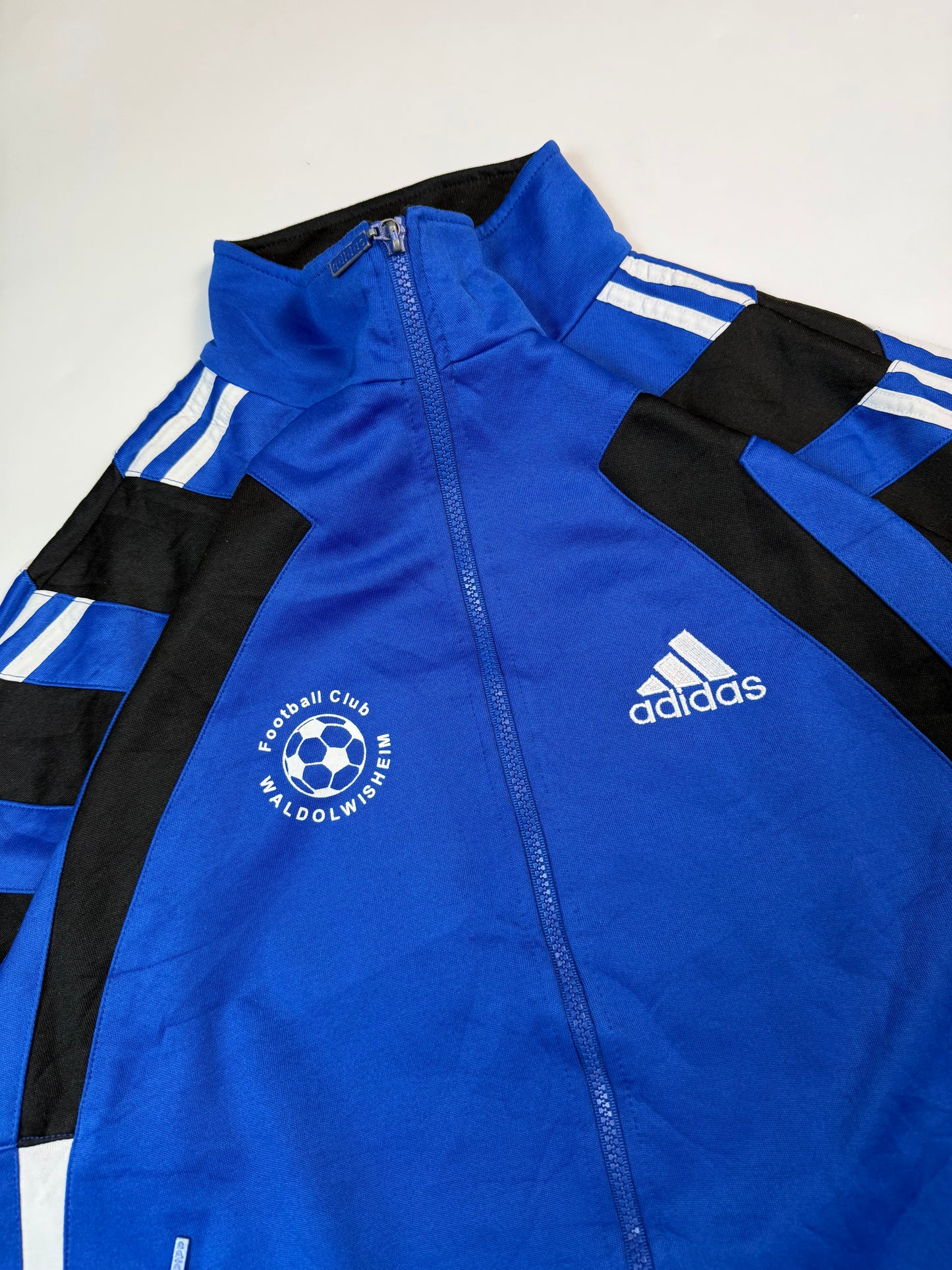 Vintage 90s Adidas football colour block track top (L)