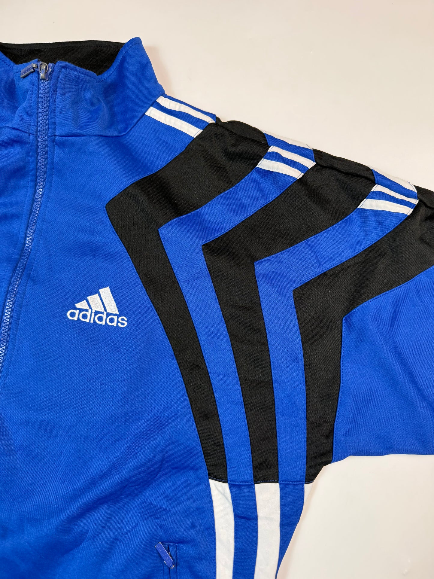 Vintage 90s Adidas football colour block track top (L)