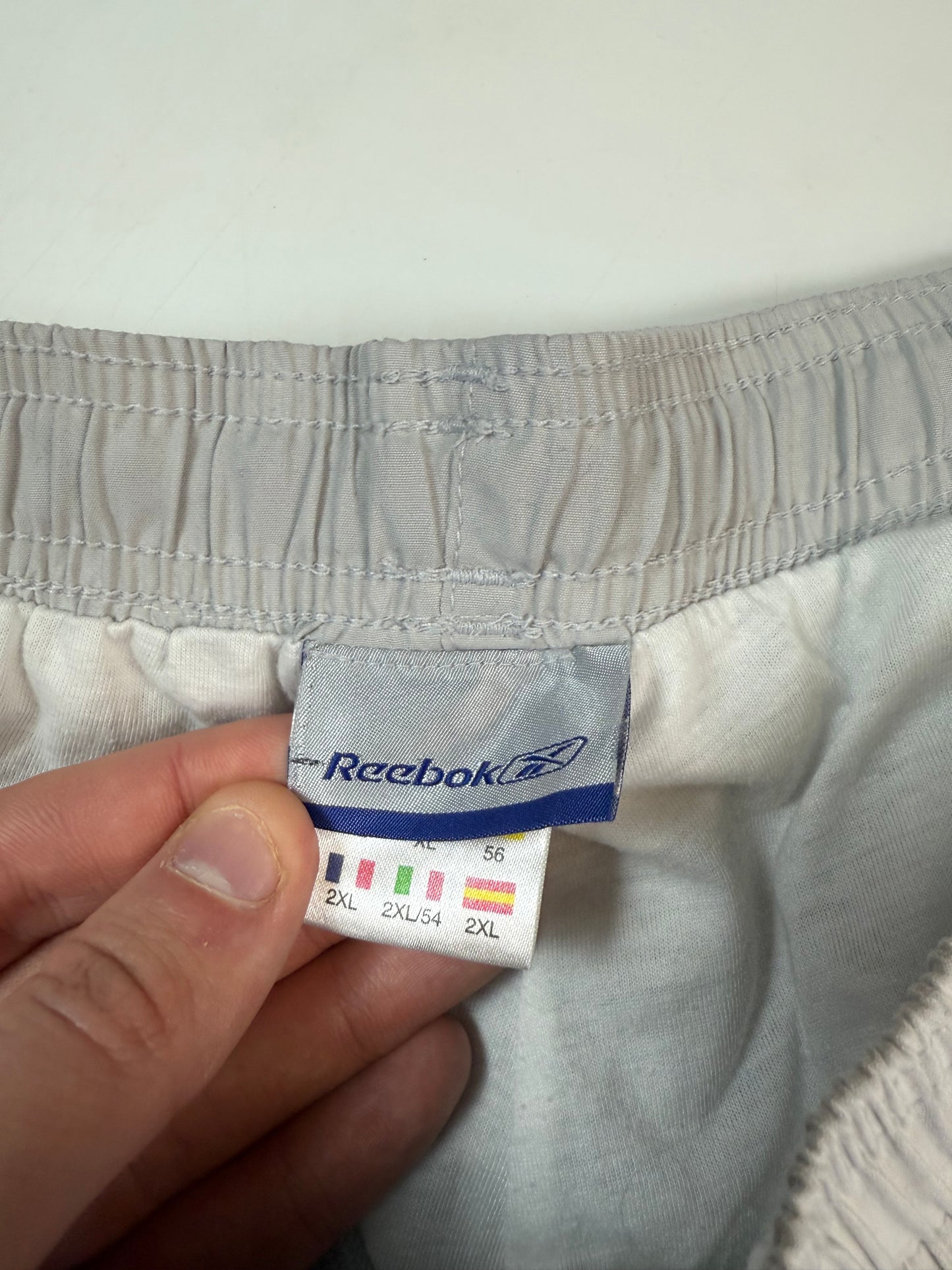Vintage Reebok spell out baggy track pants (XL)