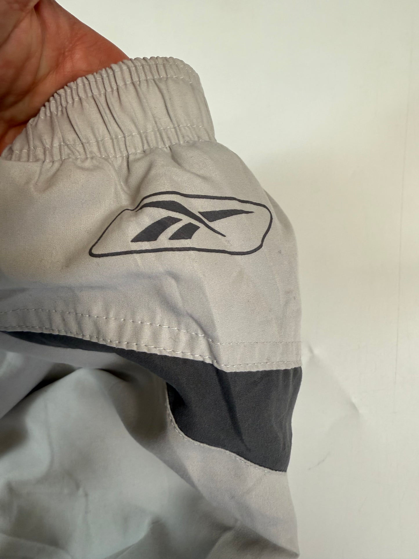 Vintage Reebok spell out baggy track pants (XL)