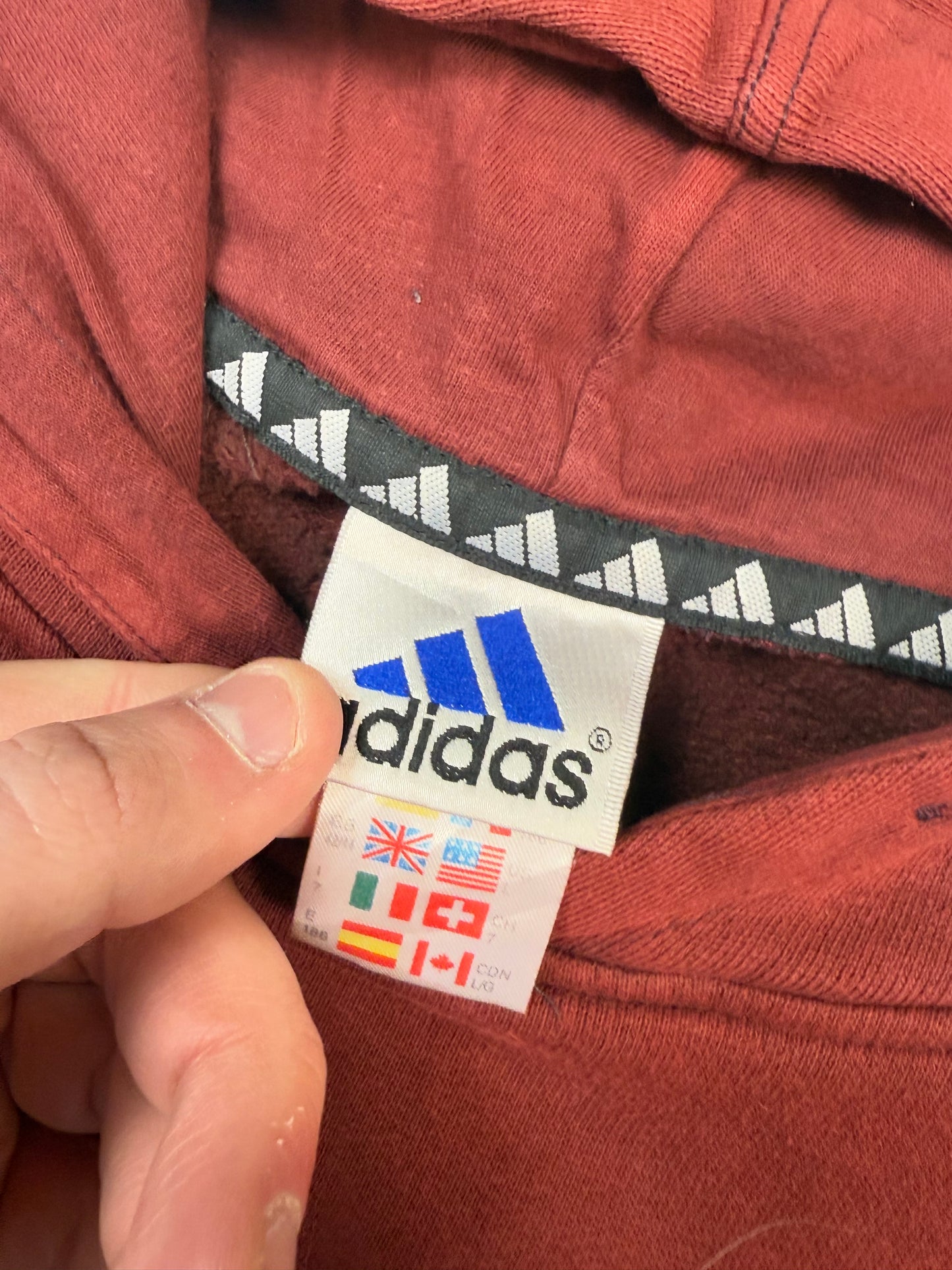 Vintage Adidas small logo hoodie (L)