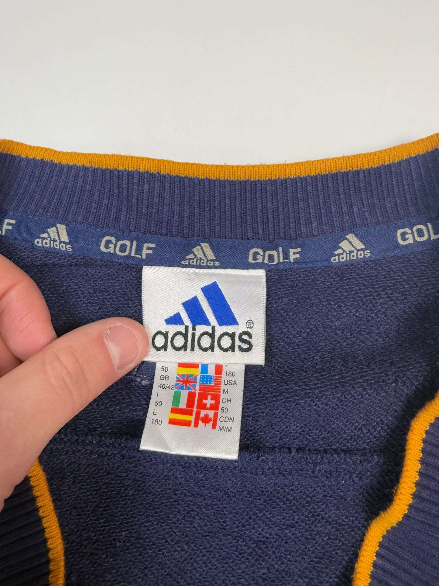 Vintage 90s Adidas golf vest sweatshirt (M)