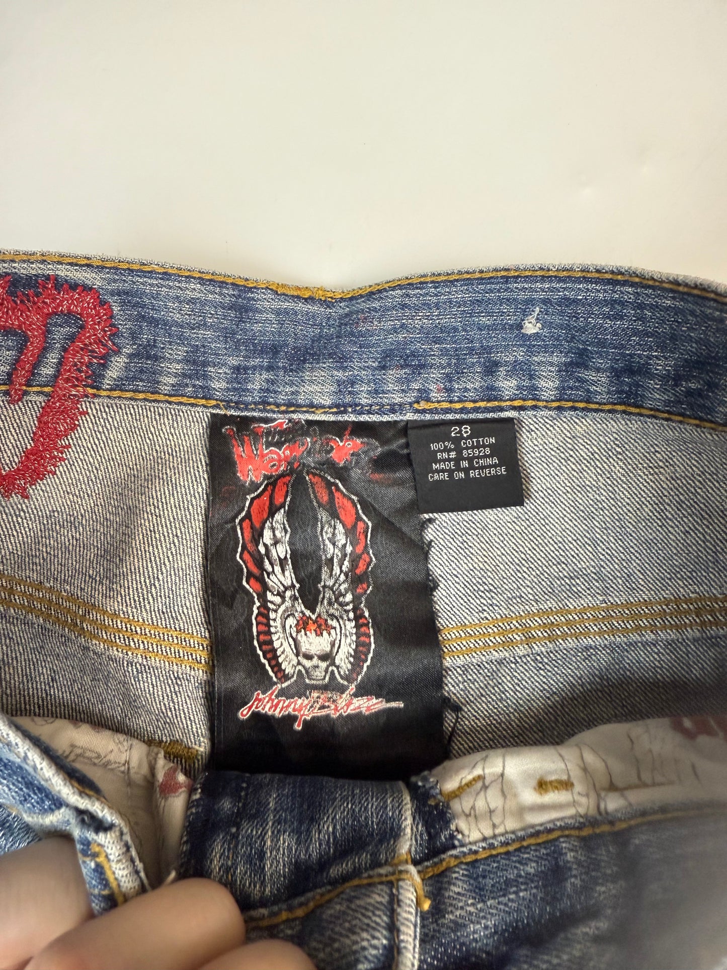 Vintage Johnny Blaze x Warriors baggy jeans (W28)