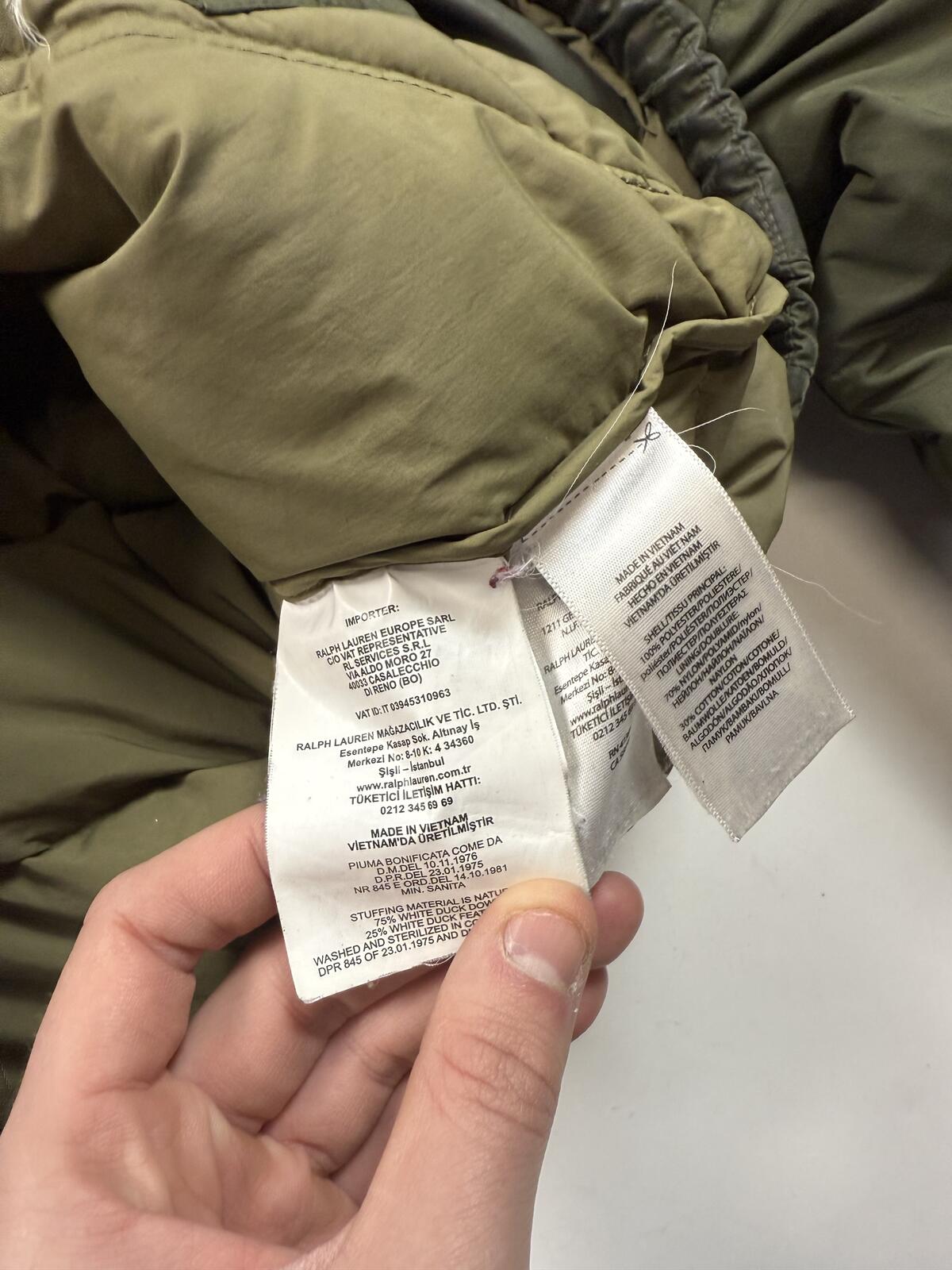 Polo Ralph Lauren hooded down puffer jacket (S)