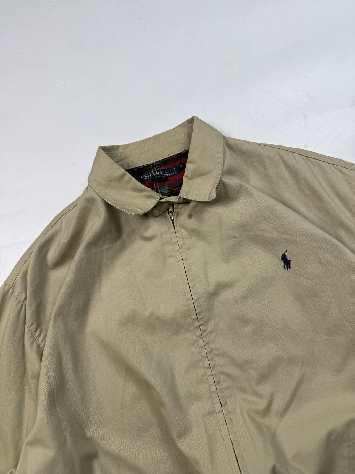 Vintage Polo Ralph Lauren collared small logo harrington jacket (L)