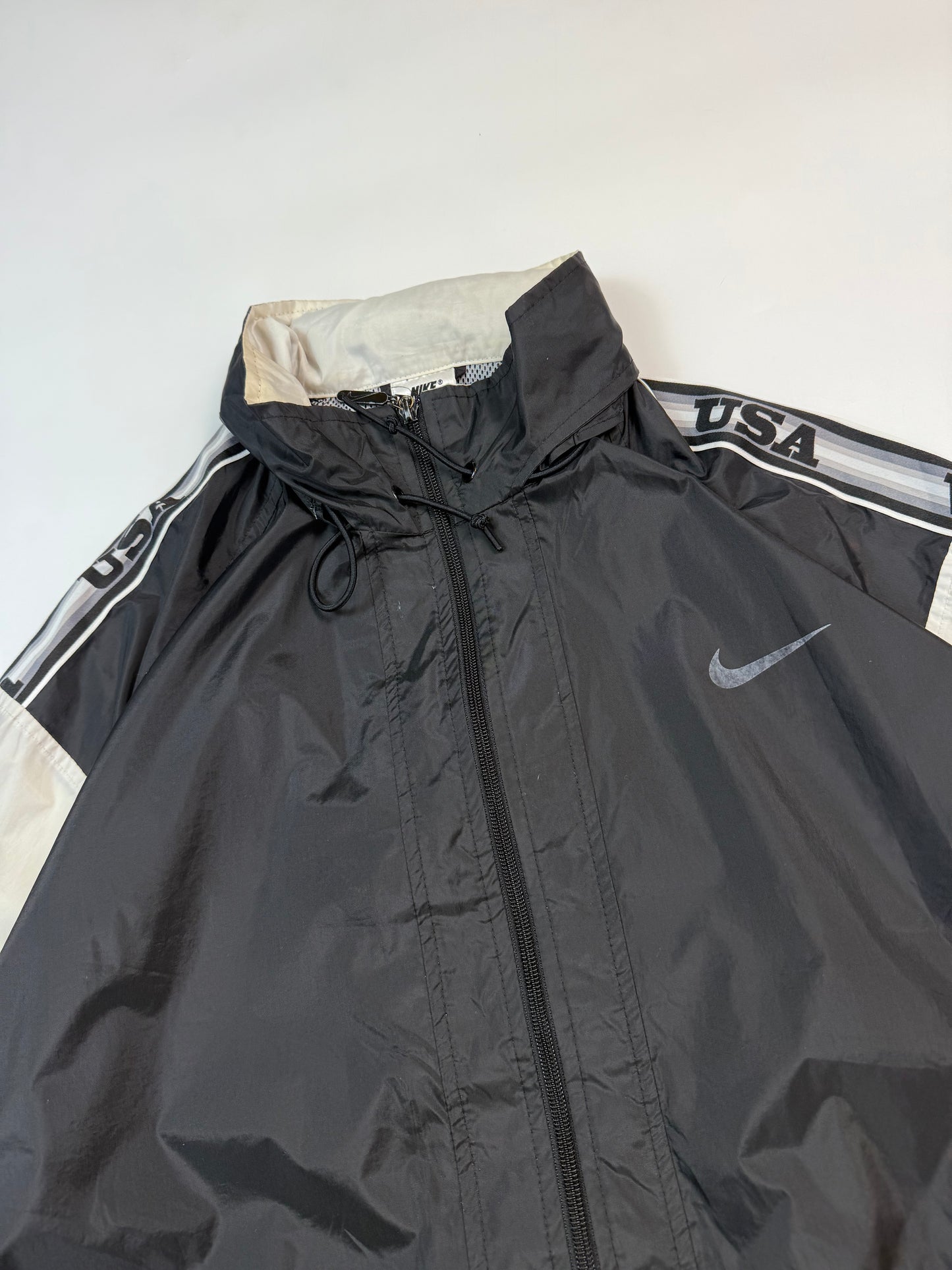 Vintage 90s Nike USA side stripe track jacket (L)