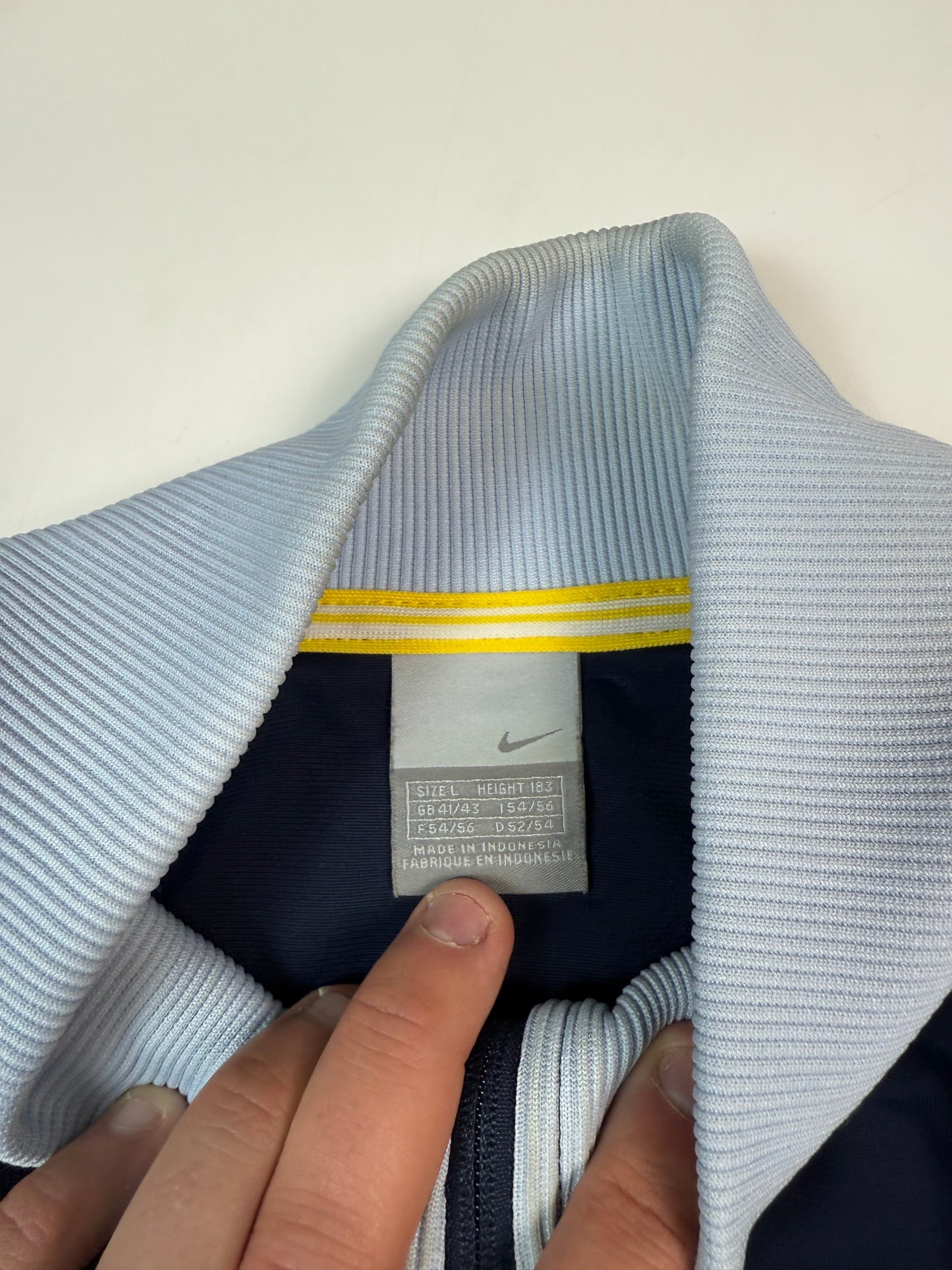 Vintage Nike spell out colour block track jacket (L)