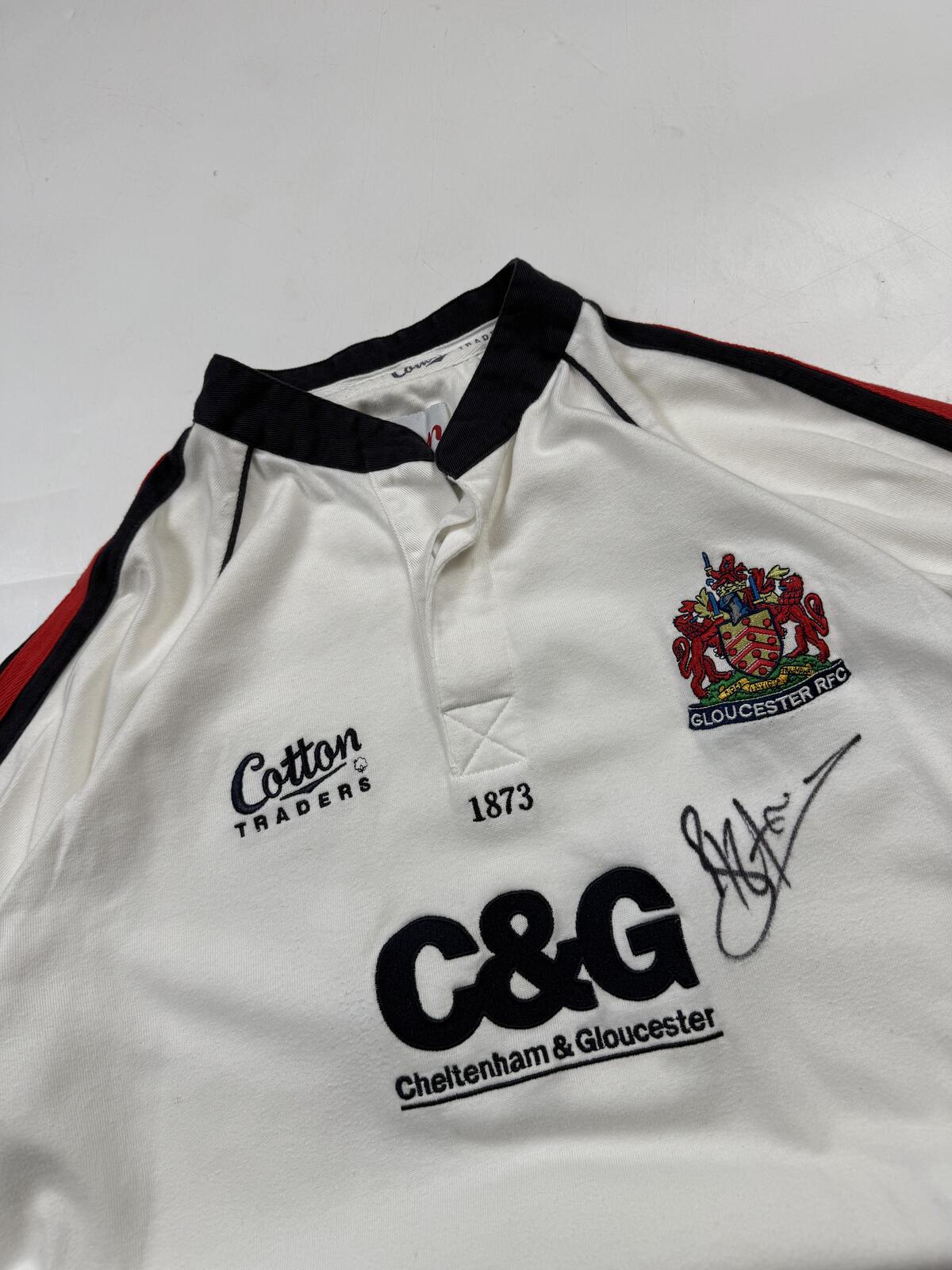 Vintage Gloucester 2004/05 Cotton Traders signed rugby shirt (XXL)