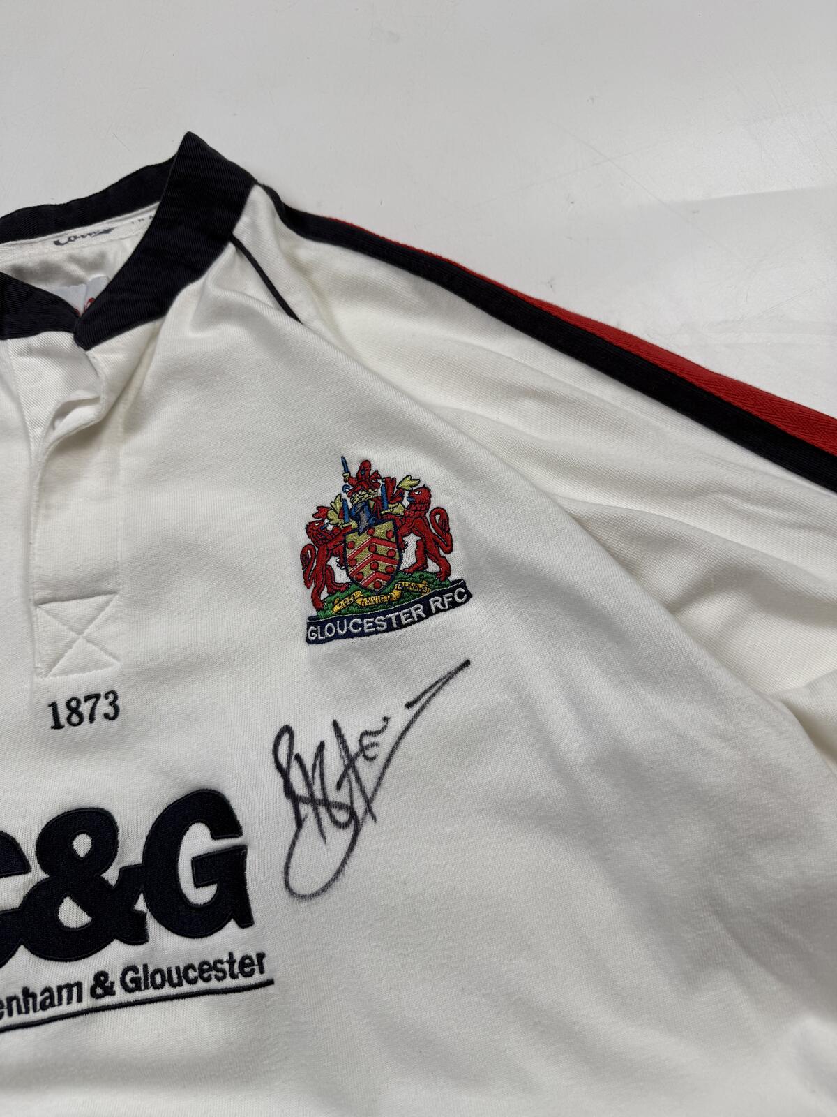 Vintage Gloucester 2004/05 Cotton Traders signed rugby shirt (XXL)