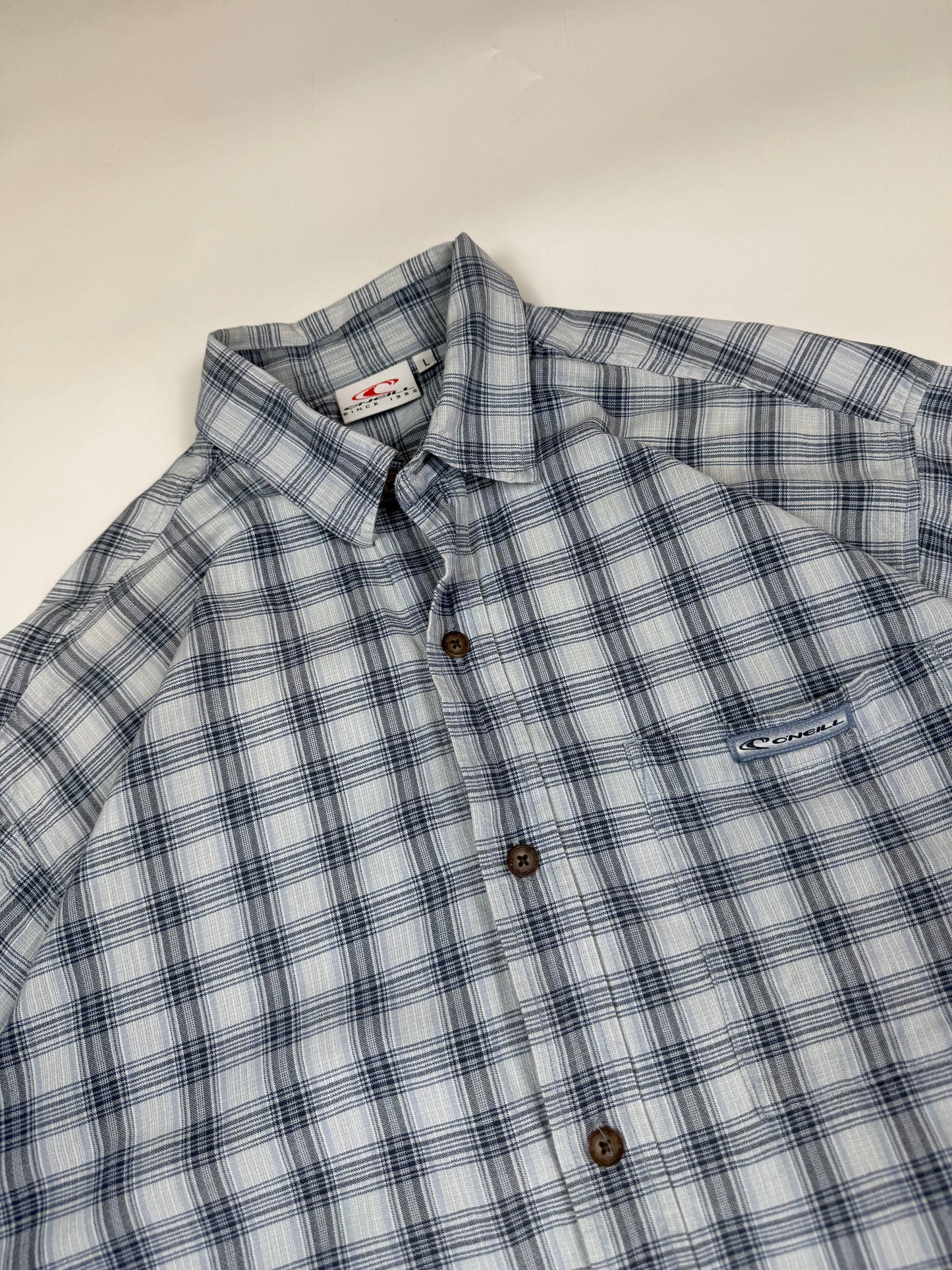 Vintage O'neill checkered s/s shirt (L)