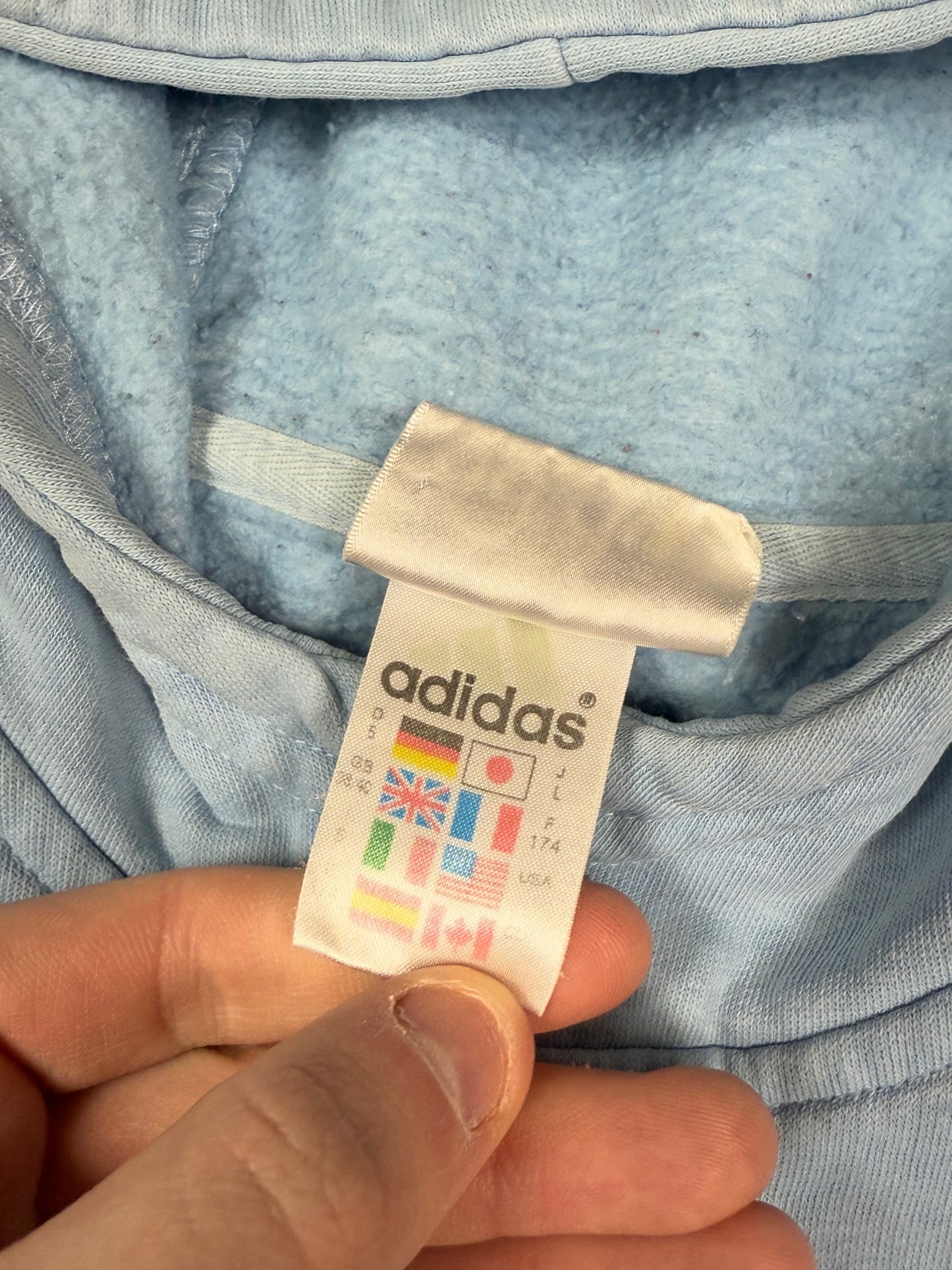 Vintage Adidas spell out full zip hoodie (M)