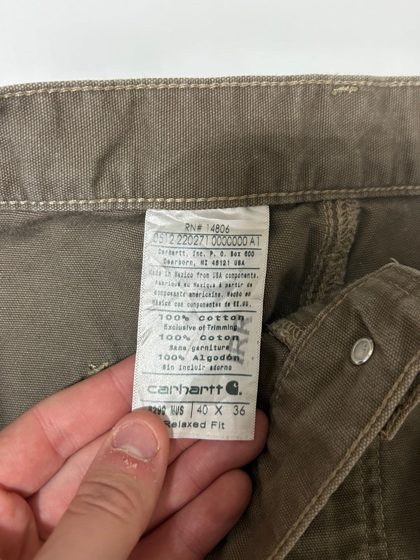 Carhartt carpenter pants (W38)