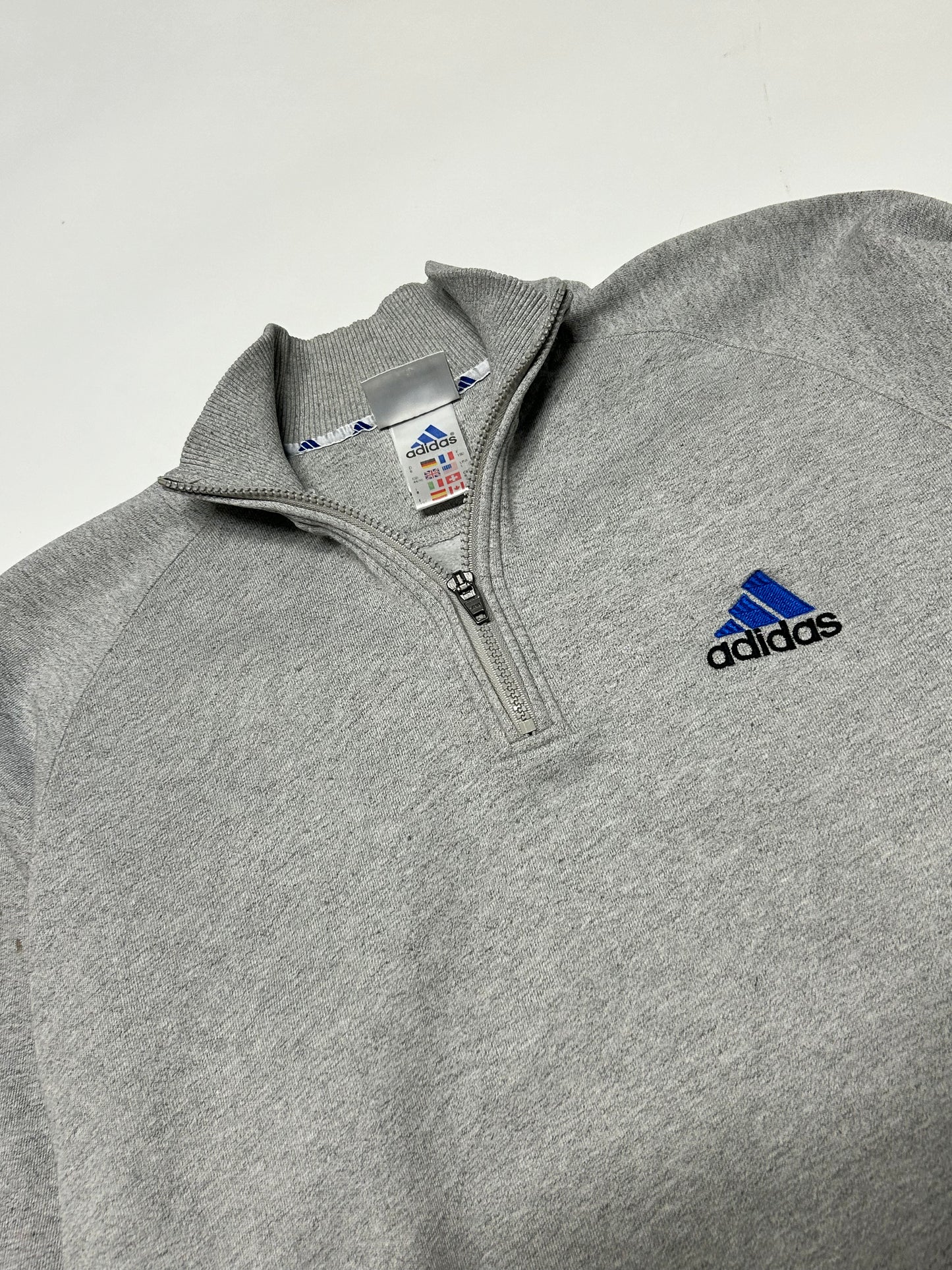 Vintage 90s adidas quarter zip sweatshirt (L)