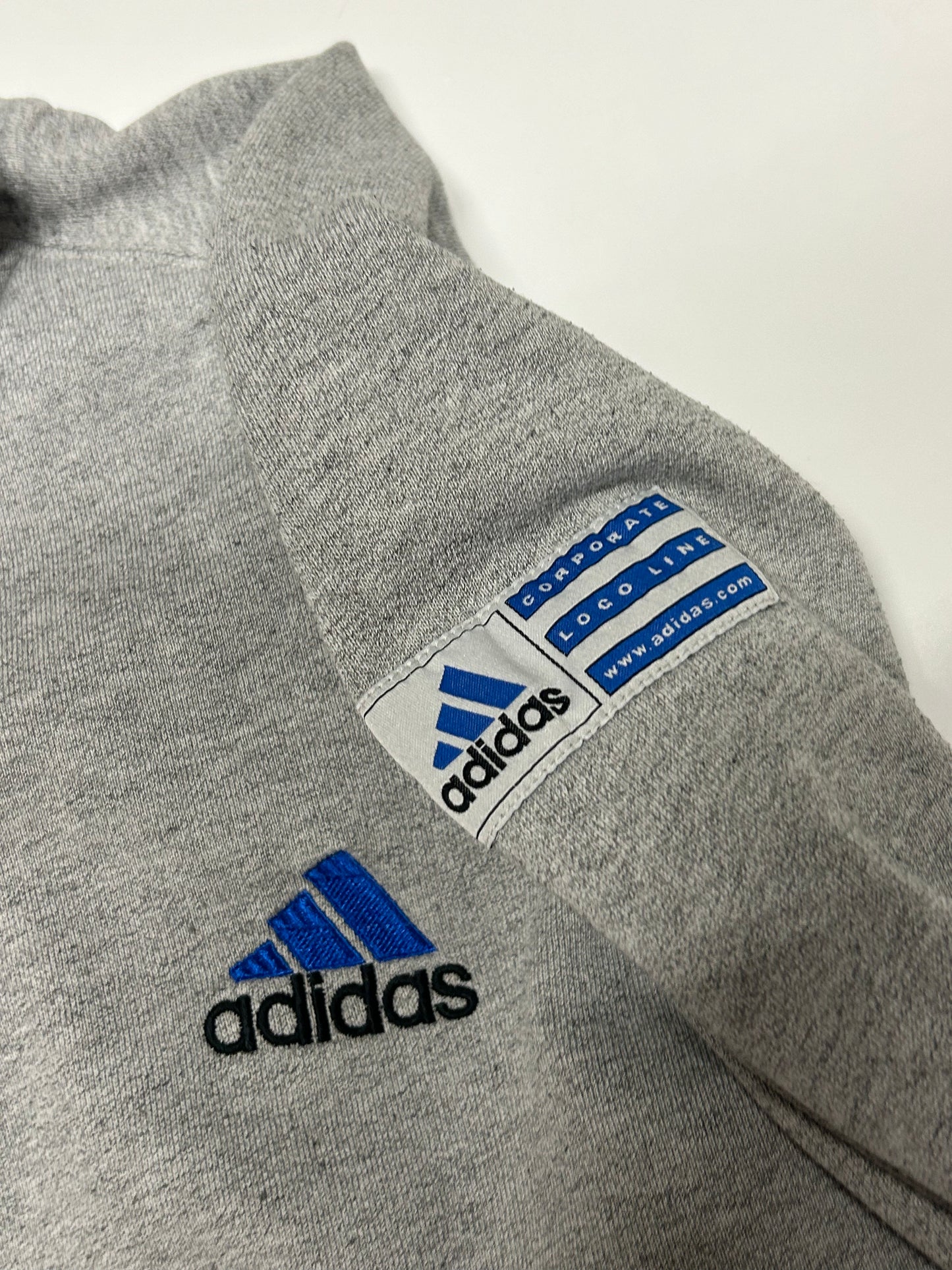 Vintage 90s adidas quarter zip sweatshirt (L)