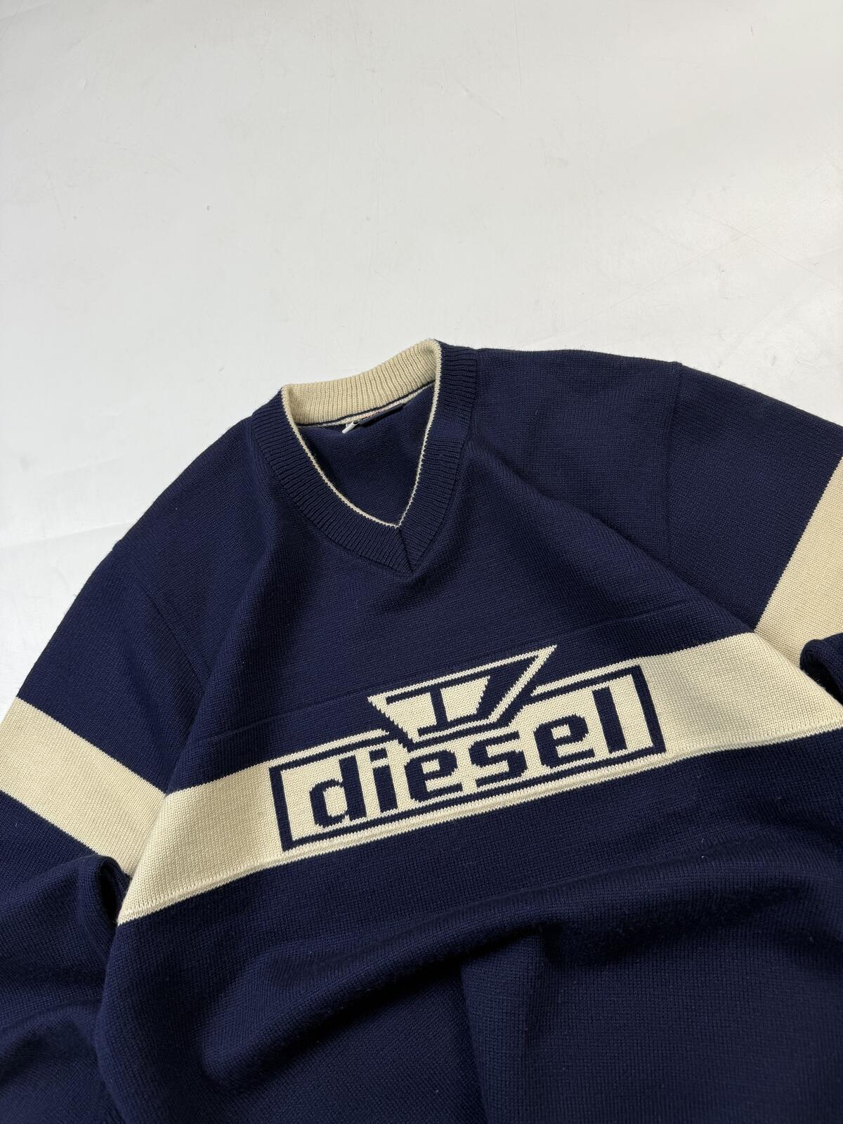 Vintage 90s Diesel spell out knit sweater (L)