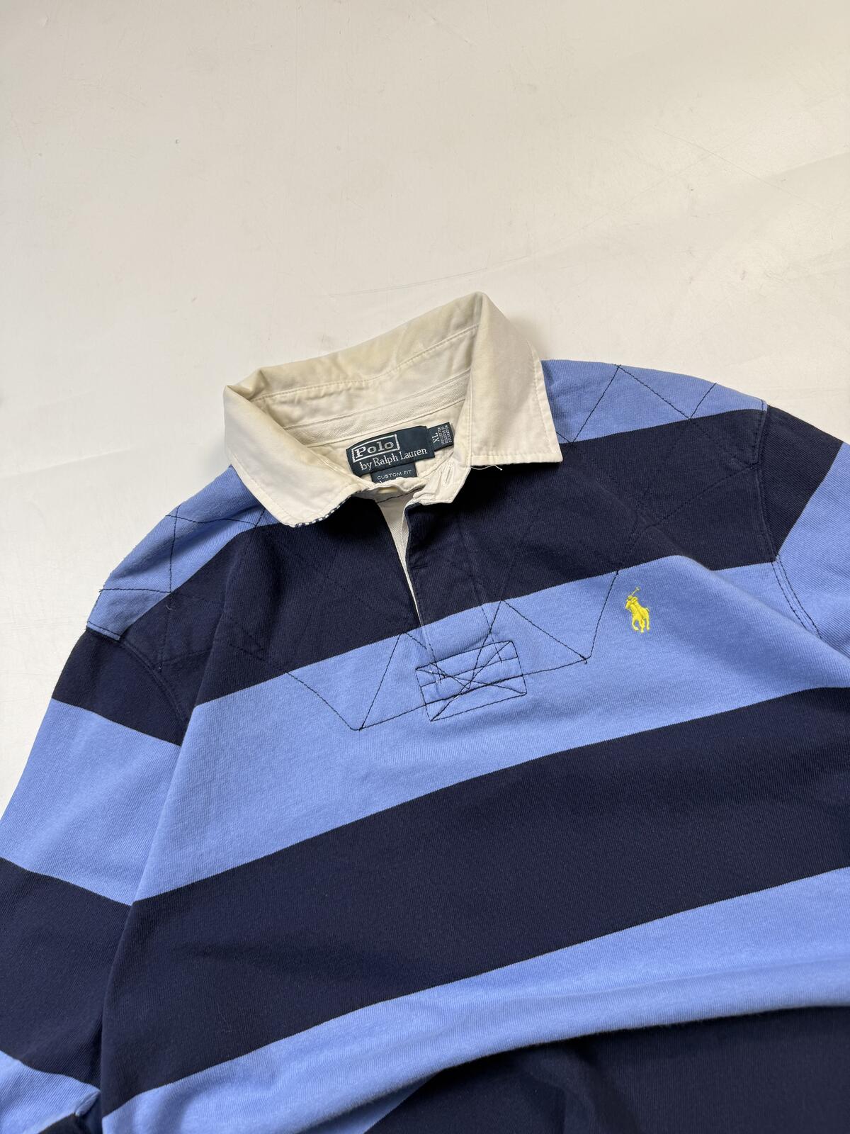 Vintage Polo Ralph Lauren striped rugby polo (XL)