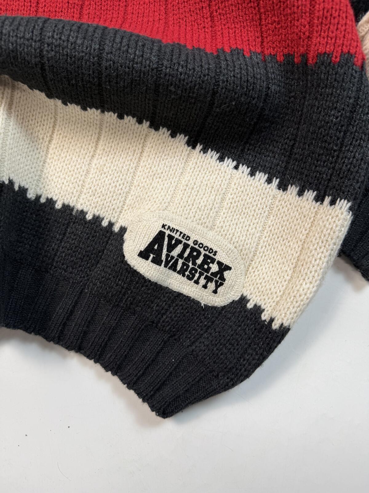 Vintage Avirex striped wool knit sweater (L)