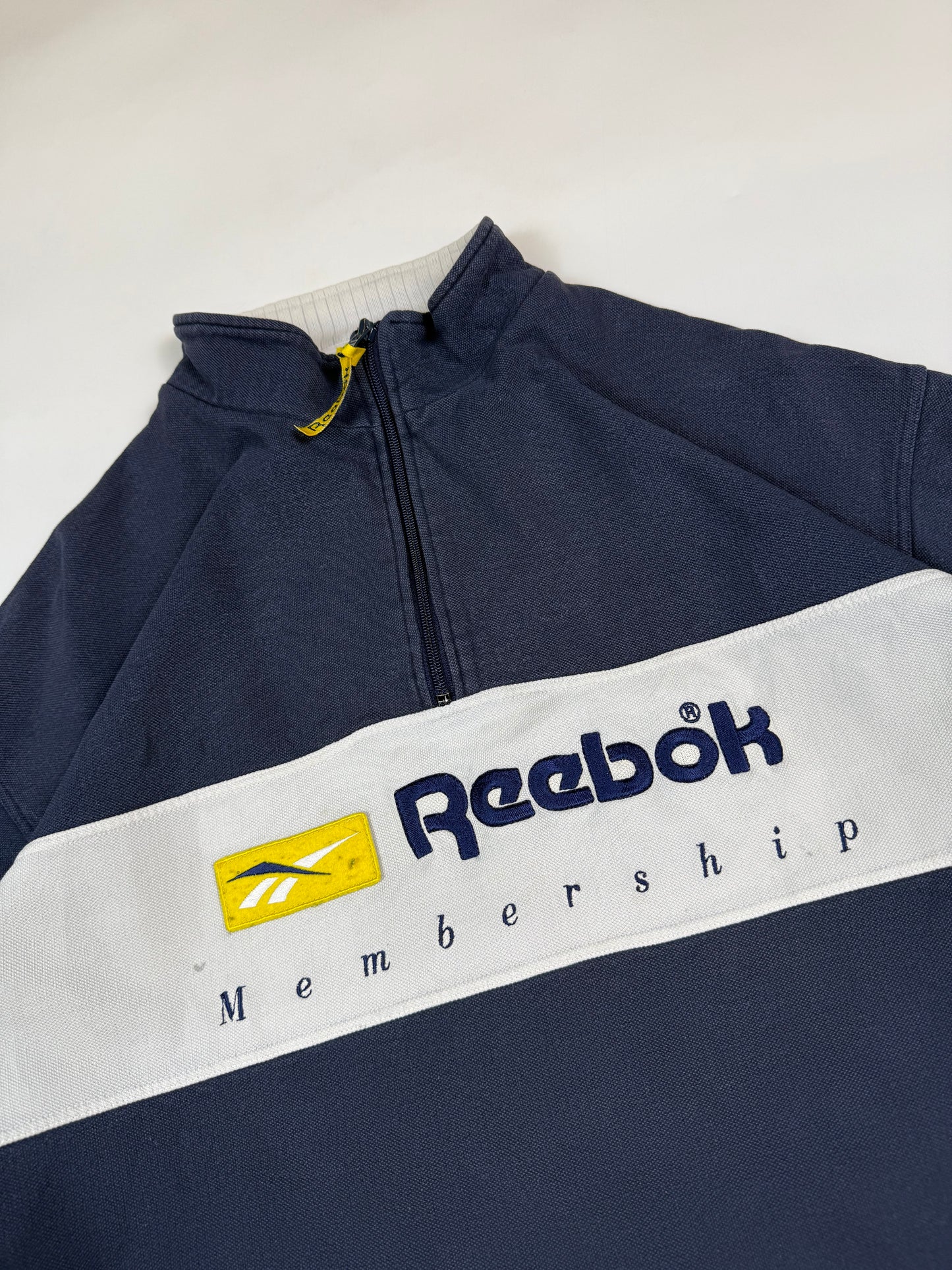 Vintage 90s Reebok membership quarter zip sweatshirt (XL)