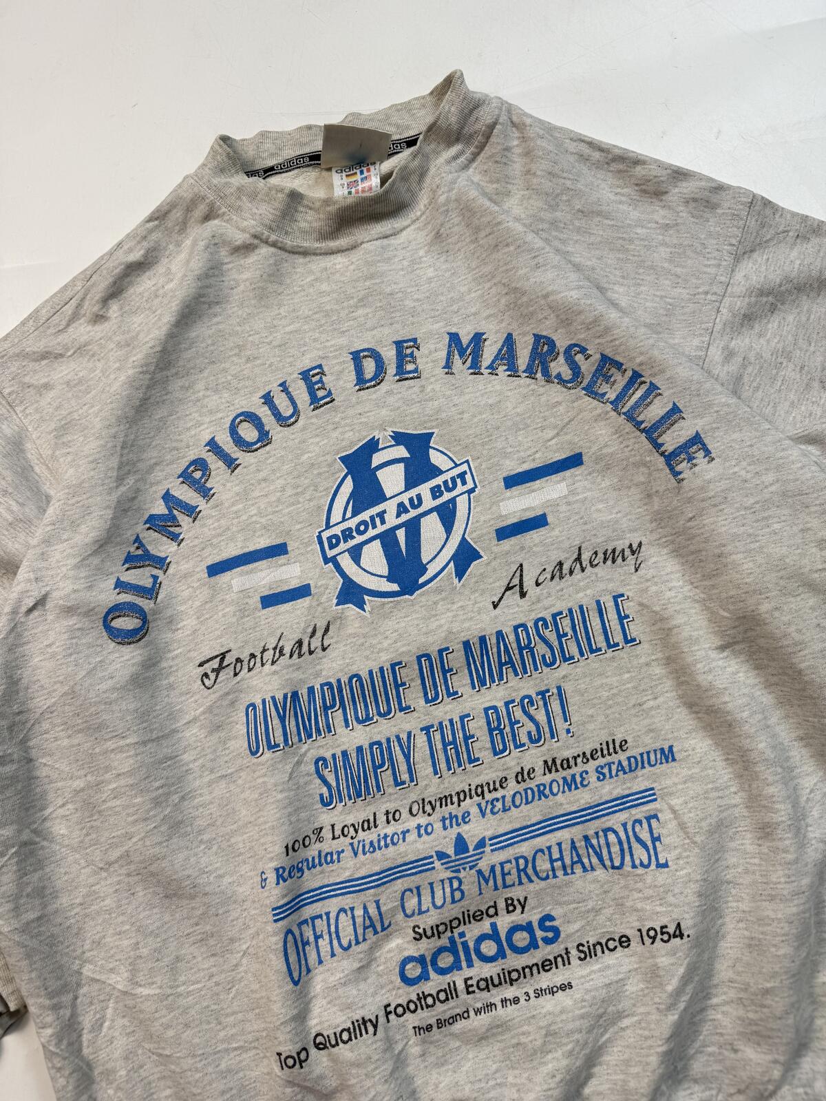 Vintage 90s Olympique Marseille Adidas football sweatshirt (S)