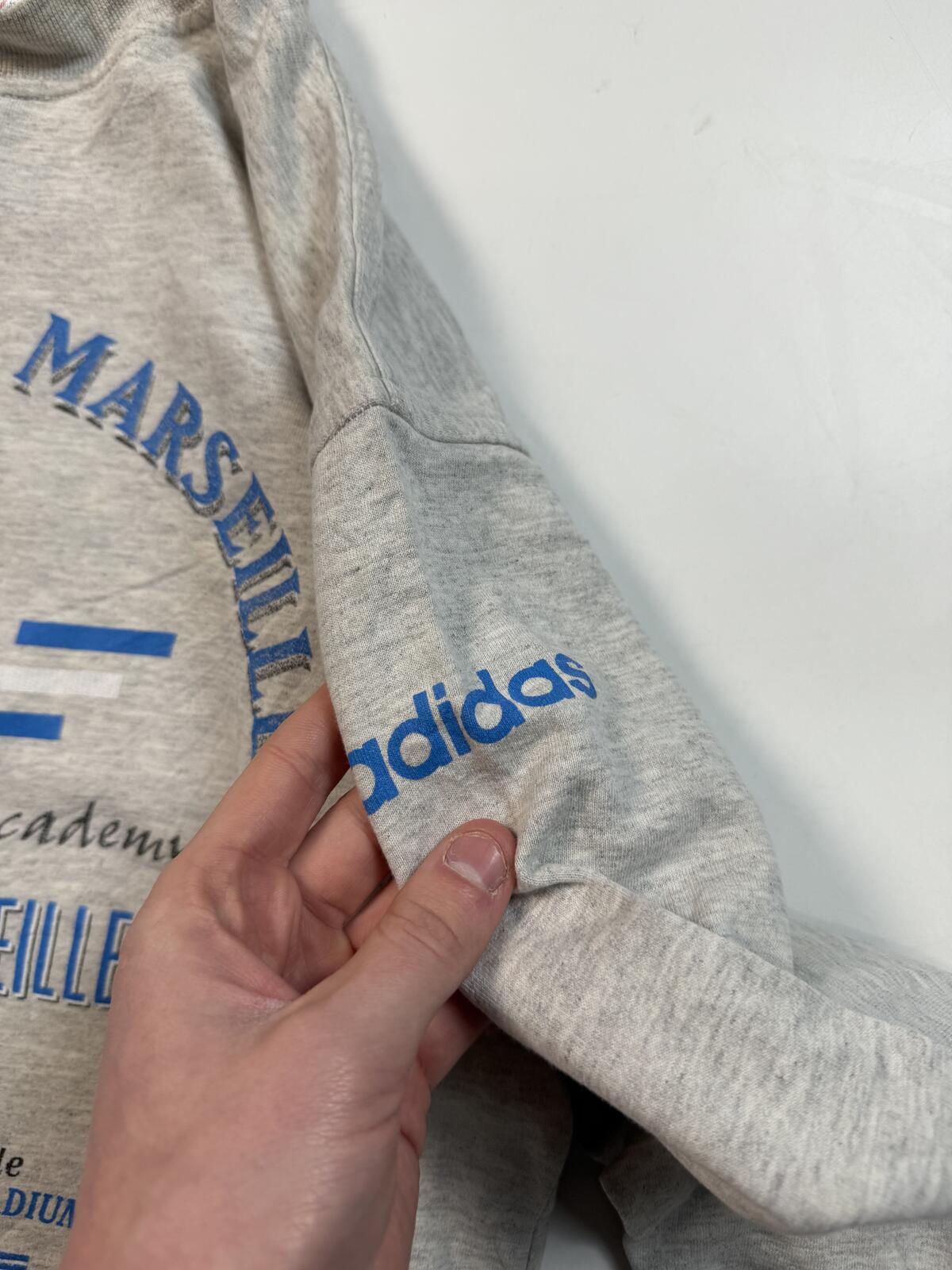 Vintage 90s Olympique Marseille Adidas football sweatshirt (S)