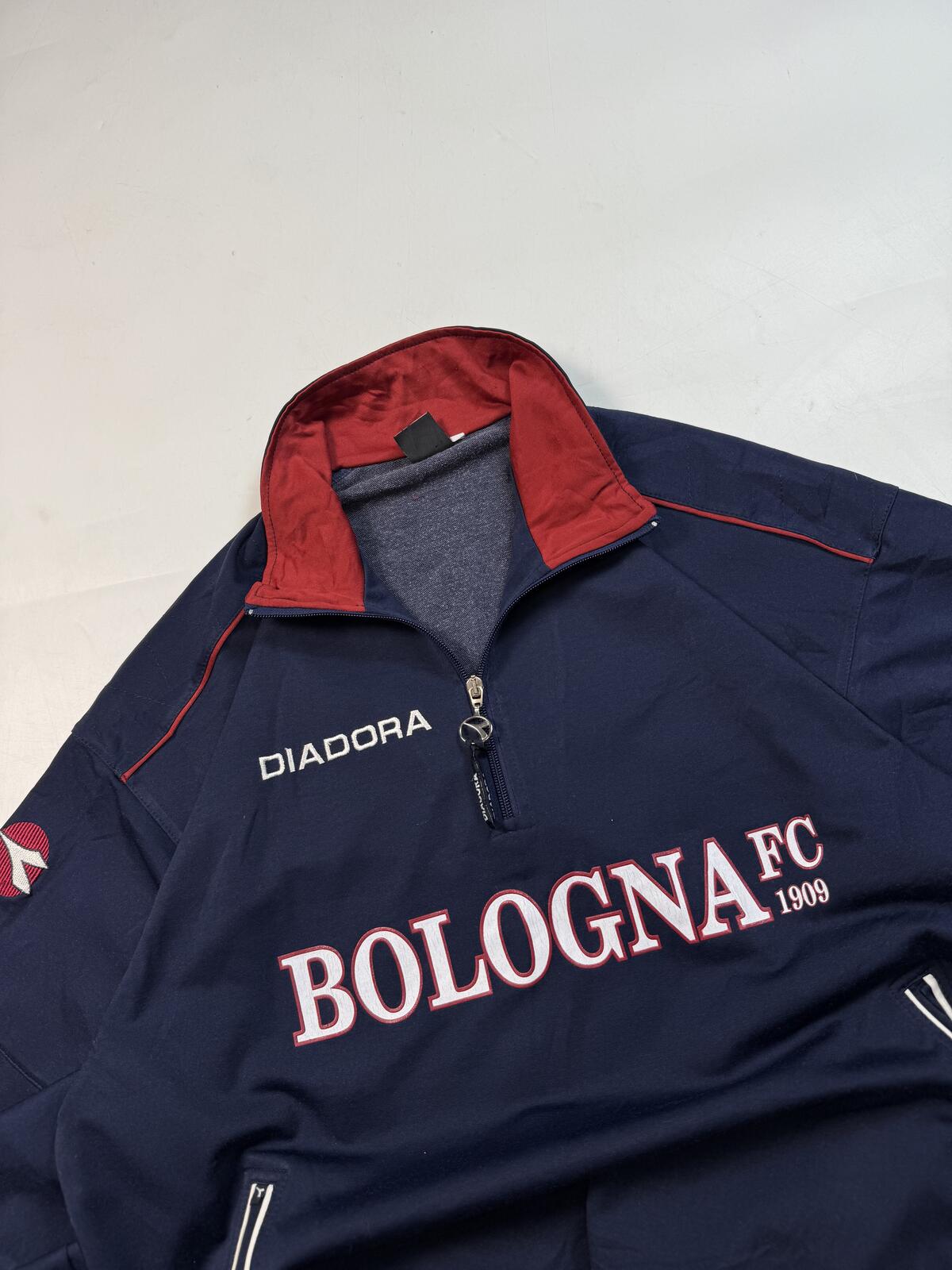 Vintage Bologna 1996-98 Diadora 1/4 zip football sweatshirt (XXL)