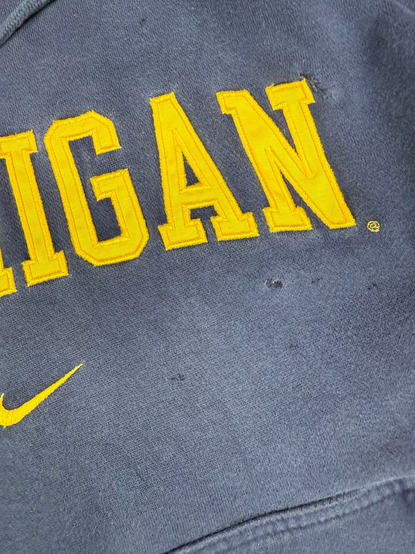 Vintage 90s Michigan Nike centre swoosh hoodie (L)