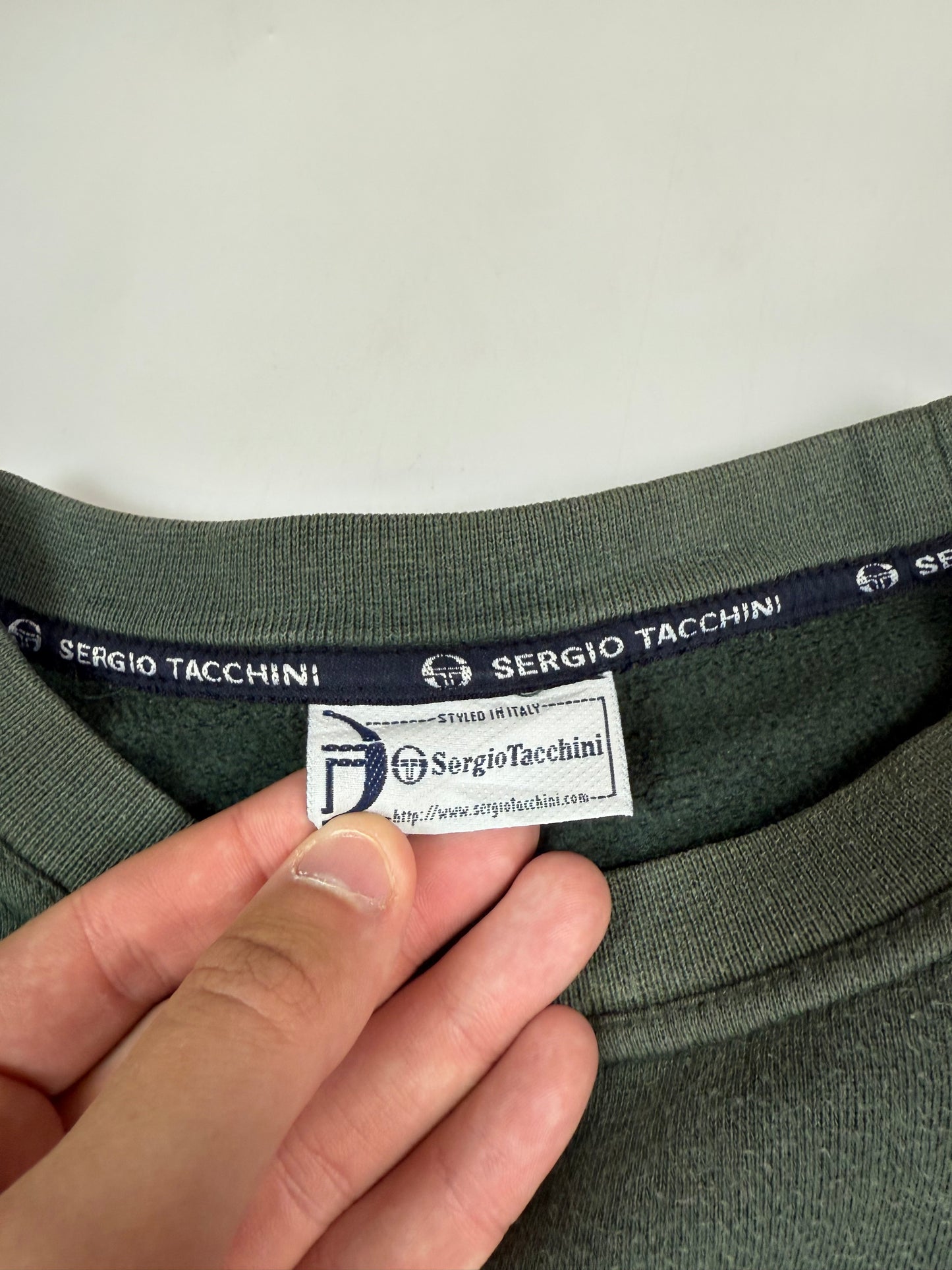 Vintage Sergio Tacchini spell out sweatshirt (XL)