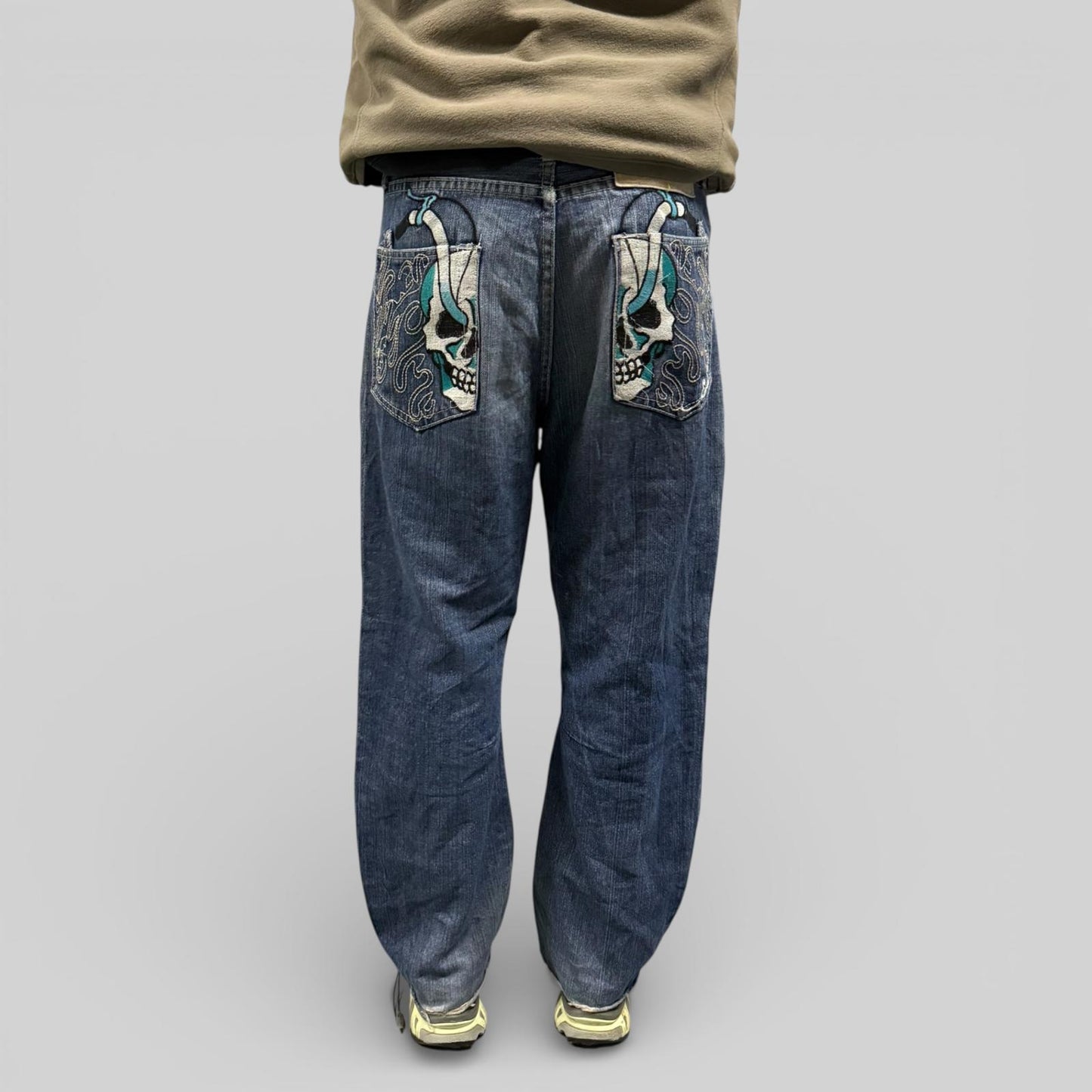 Vintage Y2K Ed Hardy baggy hip hop Jeans (W34)