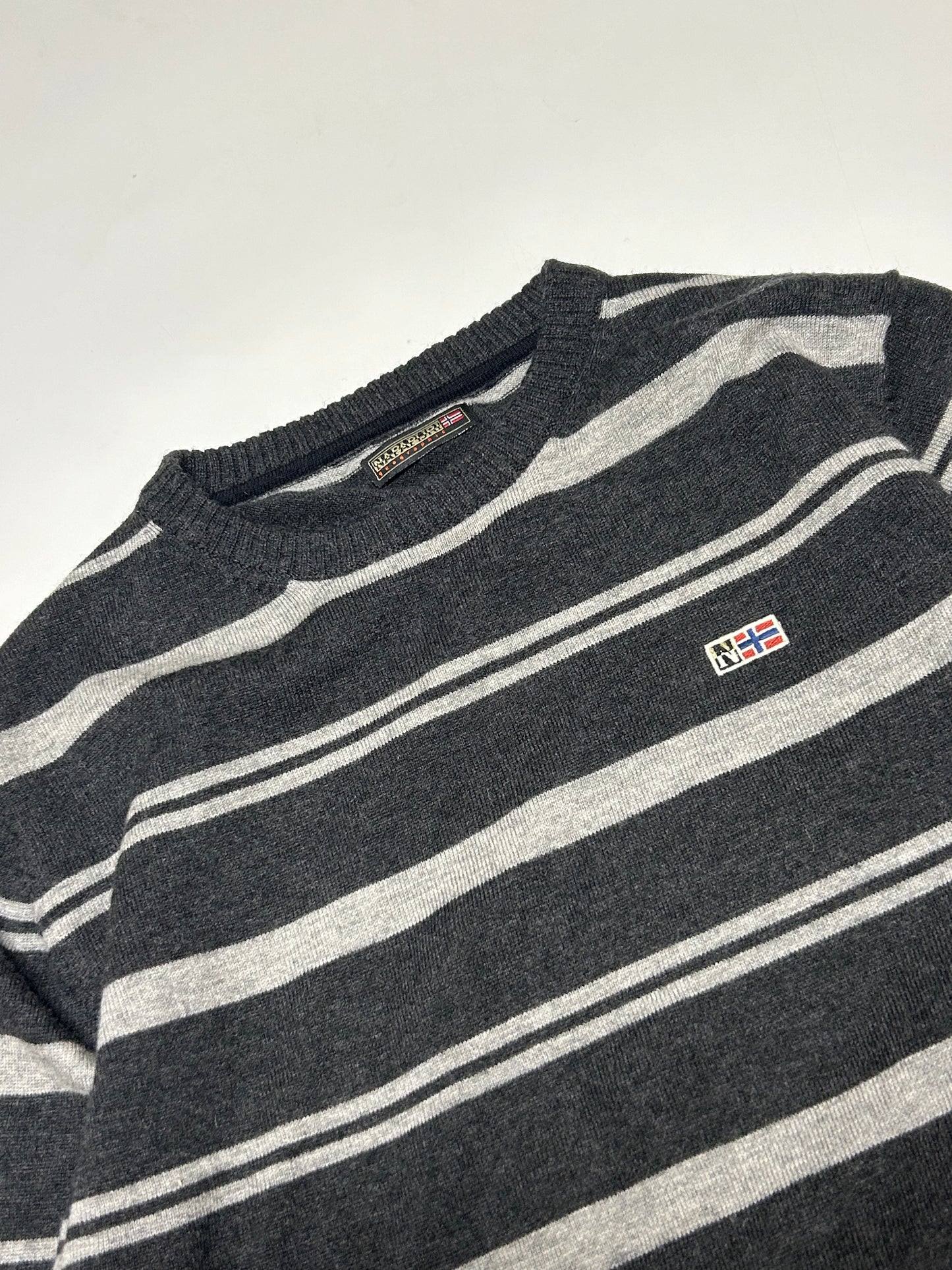 Vintage Napapijri striped wool knit sweater (M)