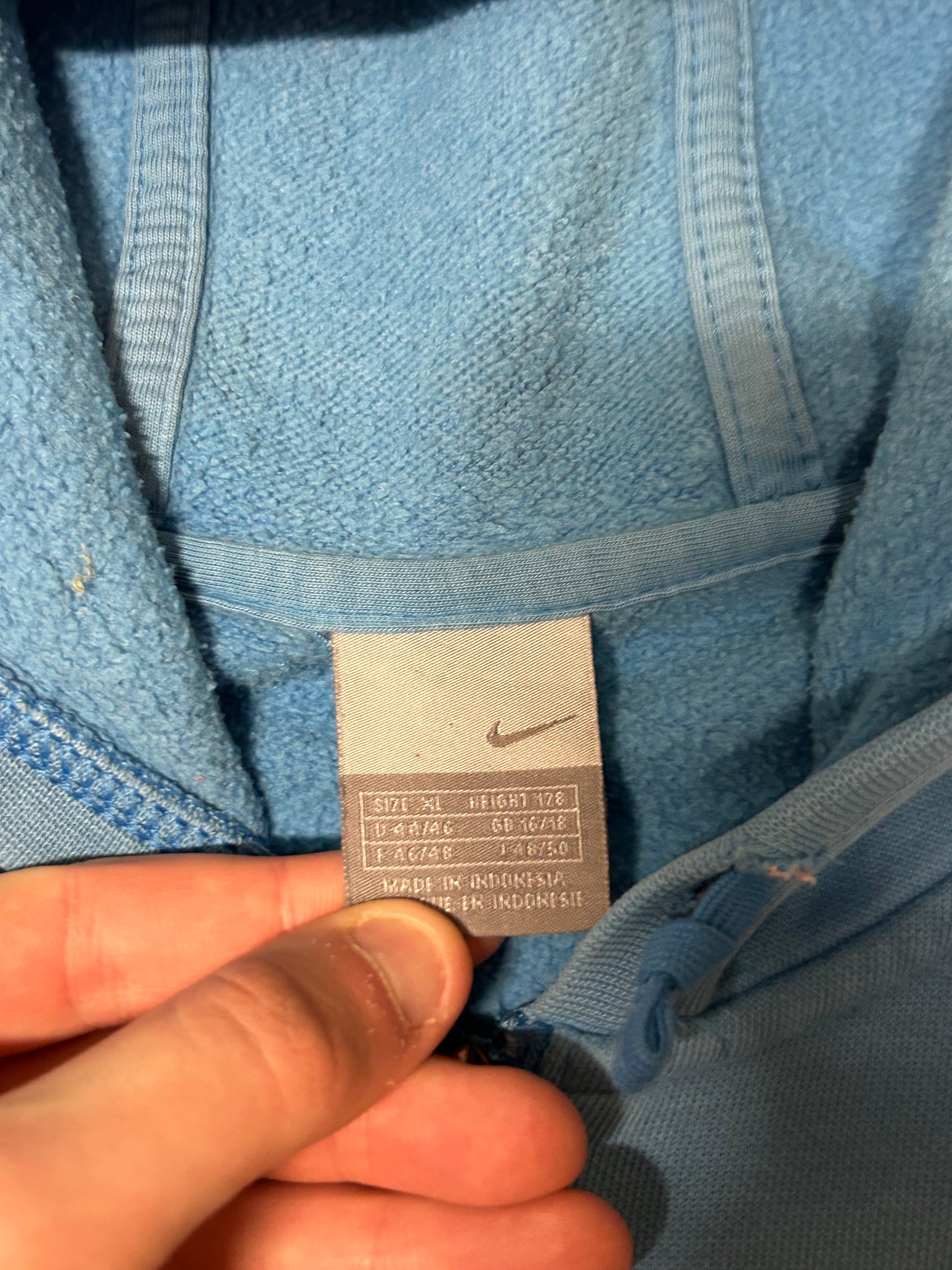 Vintage Nike mini swoosh zip up hoodie (S)