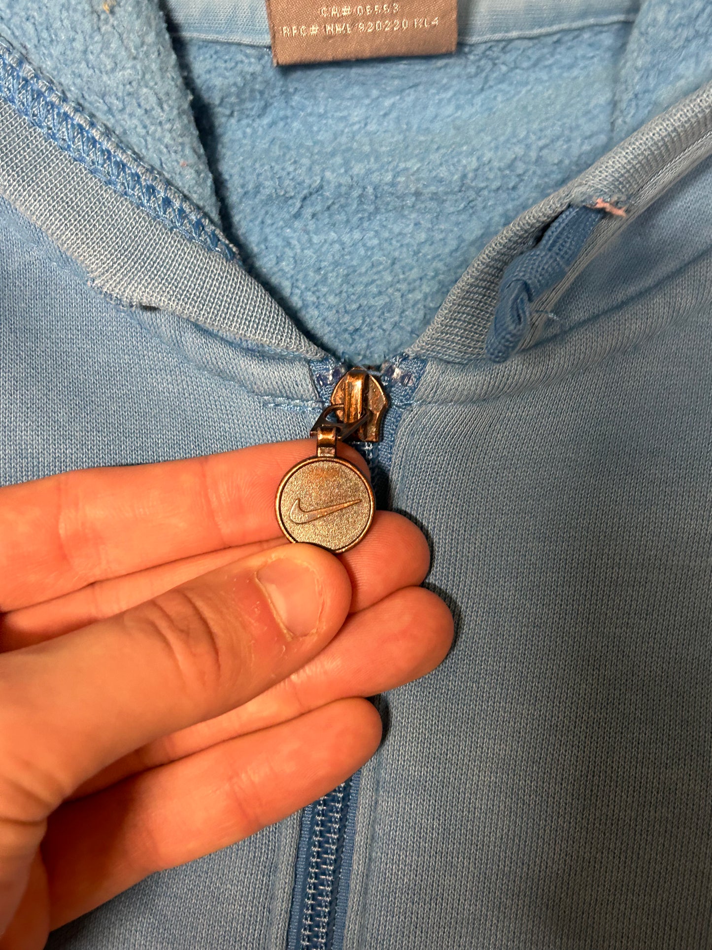 Vintage Nike mini swoosh zip up hoodie (S)