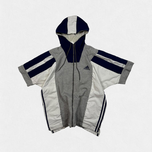 Vintage 90s adidas colour block zip up hoodie (M)