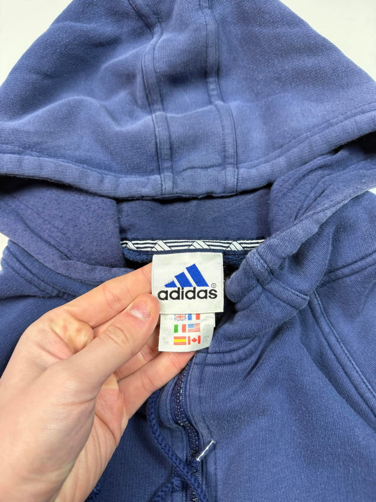 Vintage 90s Adidas zip up hoodie (L)