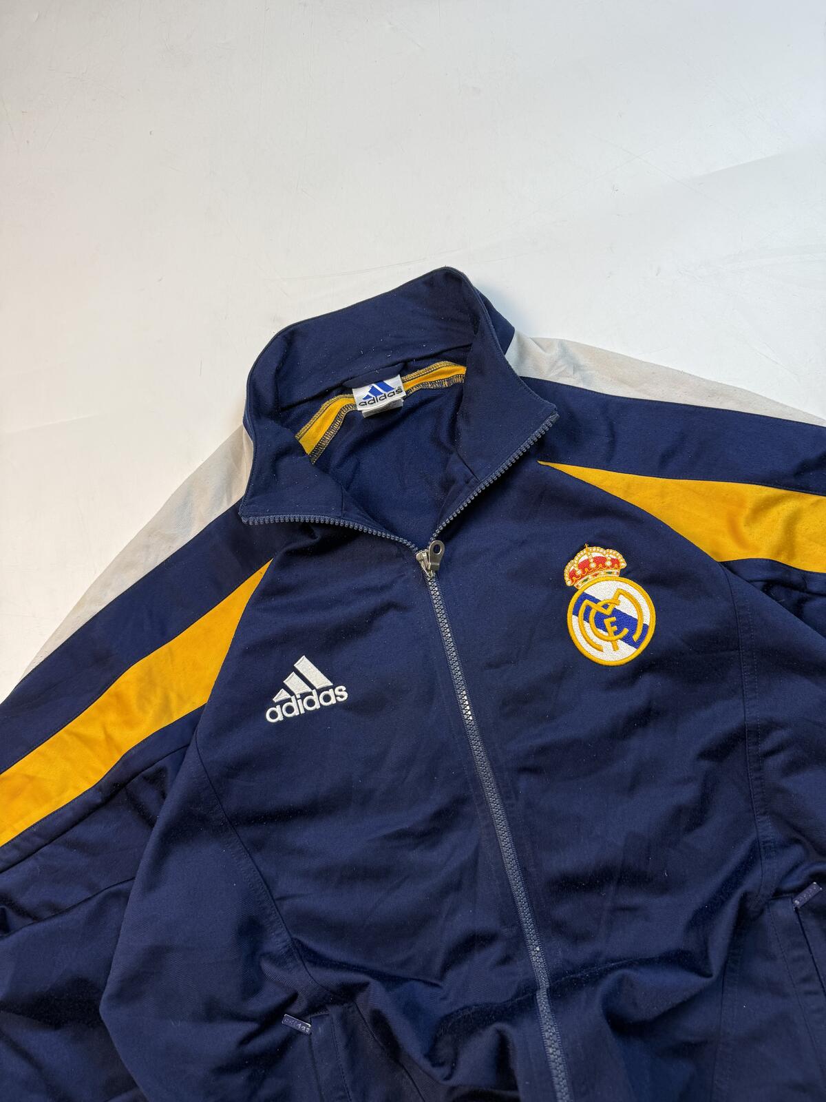 Vintage Real Madrid 1998/99 adidas football track top (L)