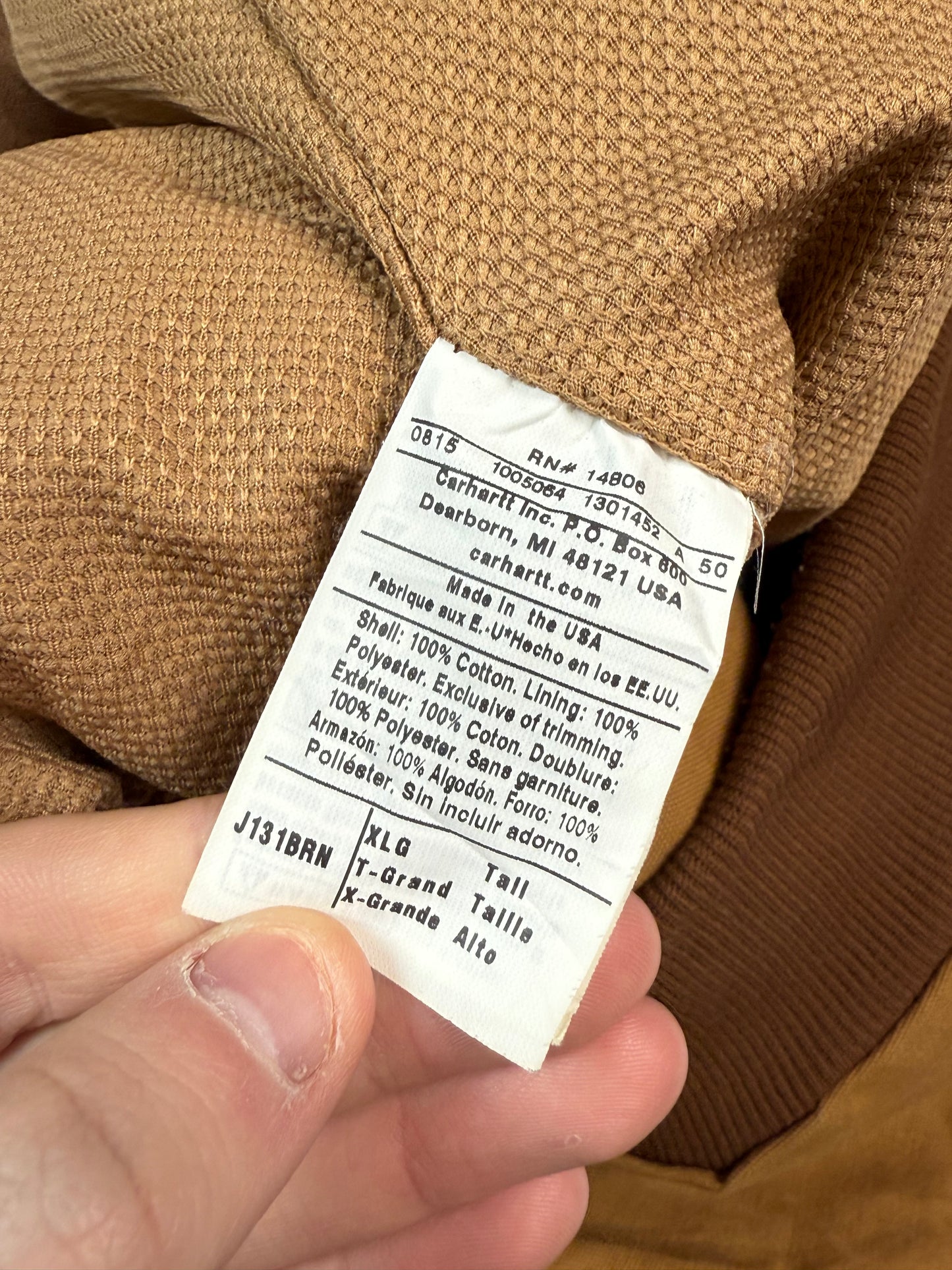 Carhartt active hooded workwear jacket (XL)