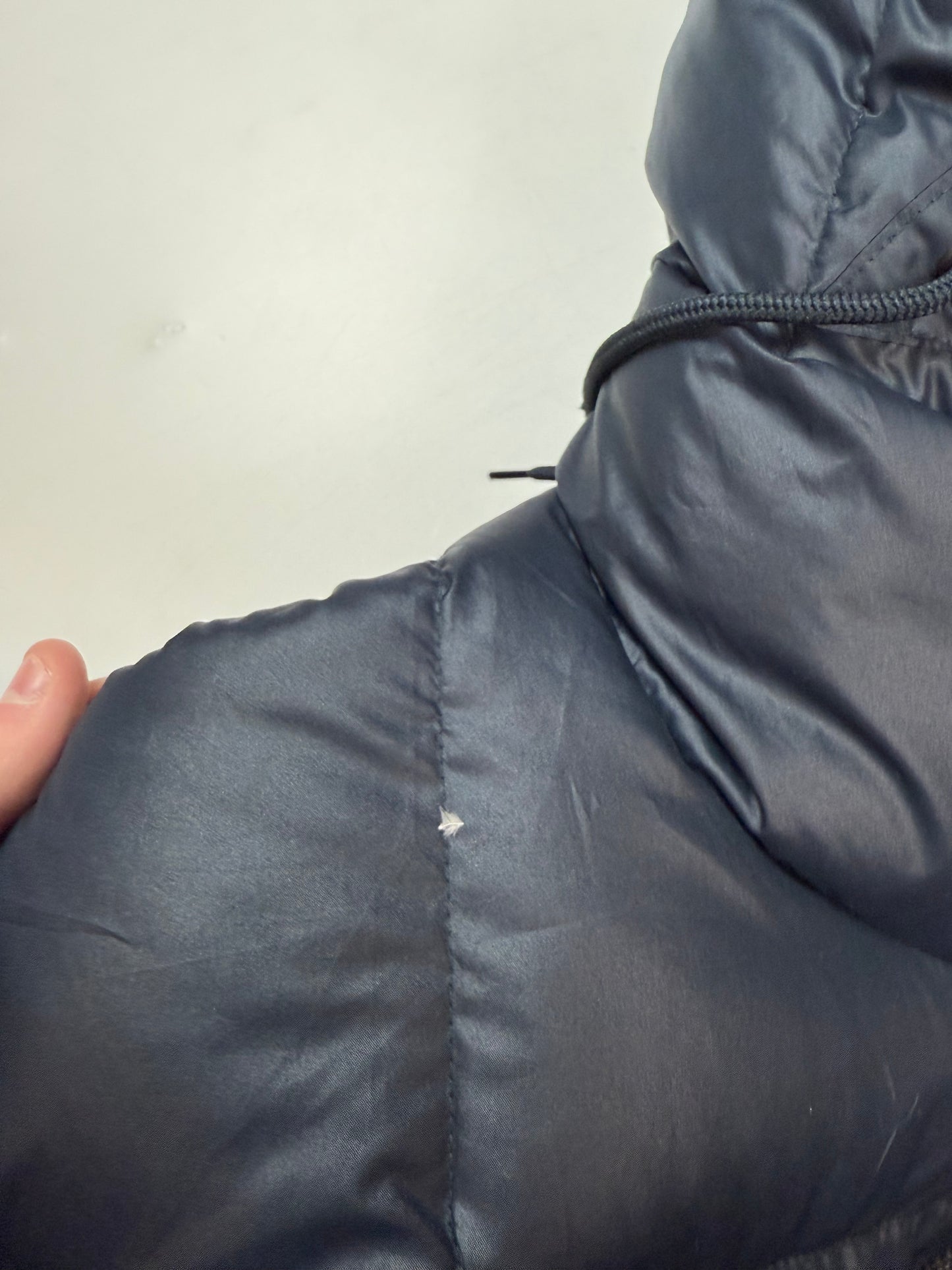 Vintage Nike athletic dept hooded puffer jacket (M)