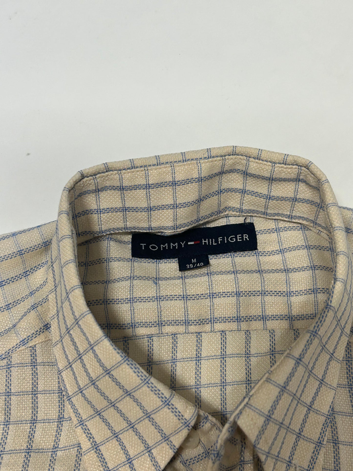 Tommy Hilfiger short sleeve check shirt (M)