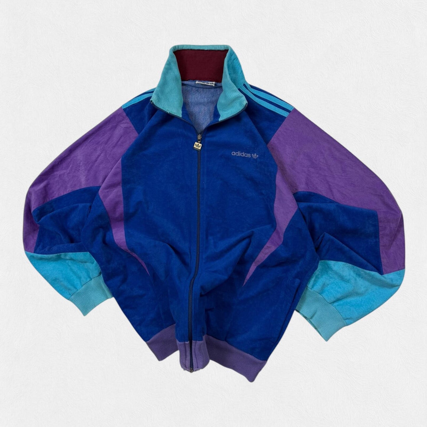 Vintage 80s adidas originals velour track top (M)