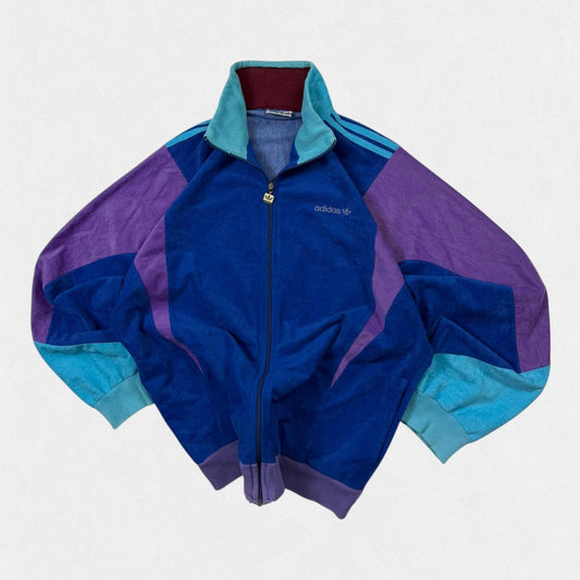 Vintage 80s adidas originals velour track top (M)