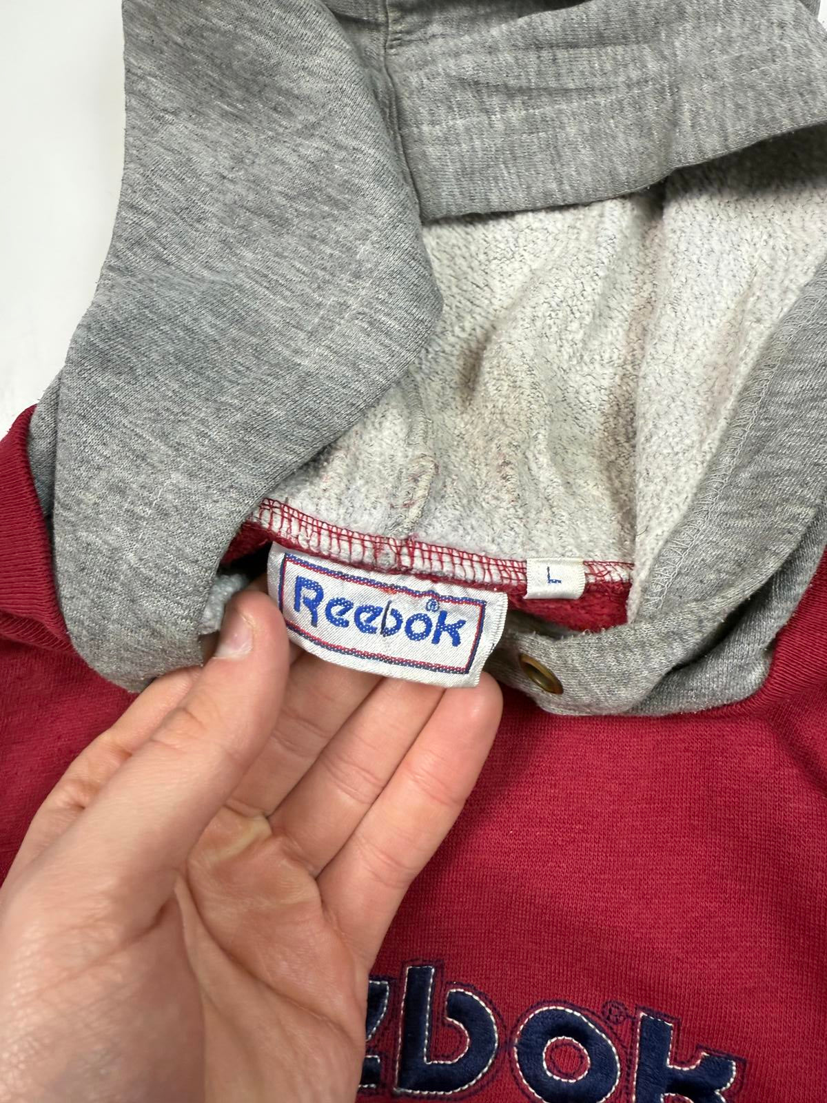 Vintage 90s Reebok centre logo hoodie (L)