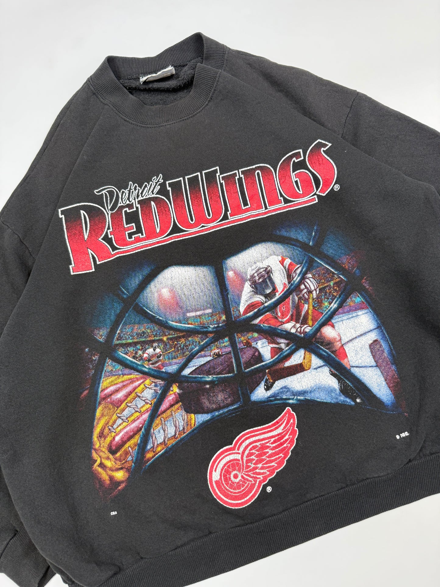 Vintage 90s Detroit Red Wings NHL graphic sweatshirt (L)