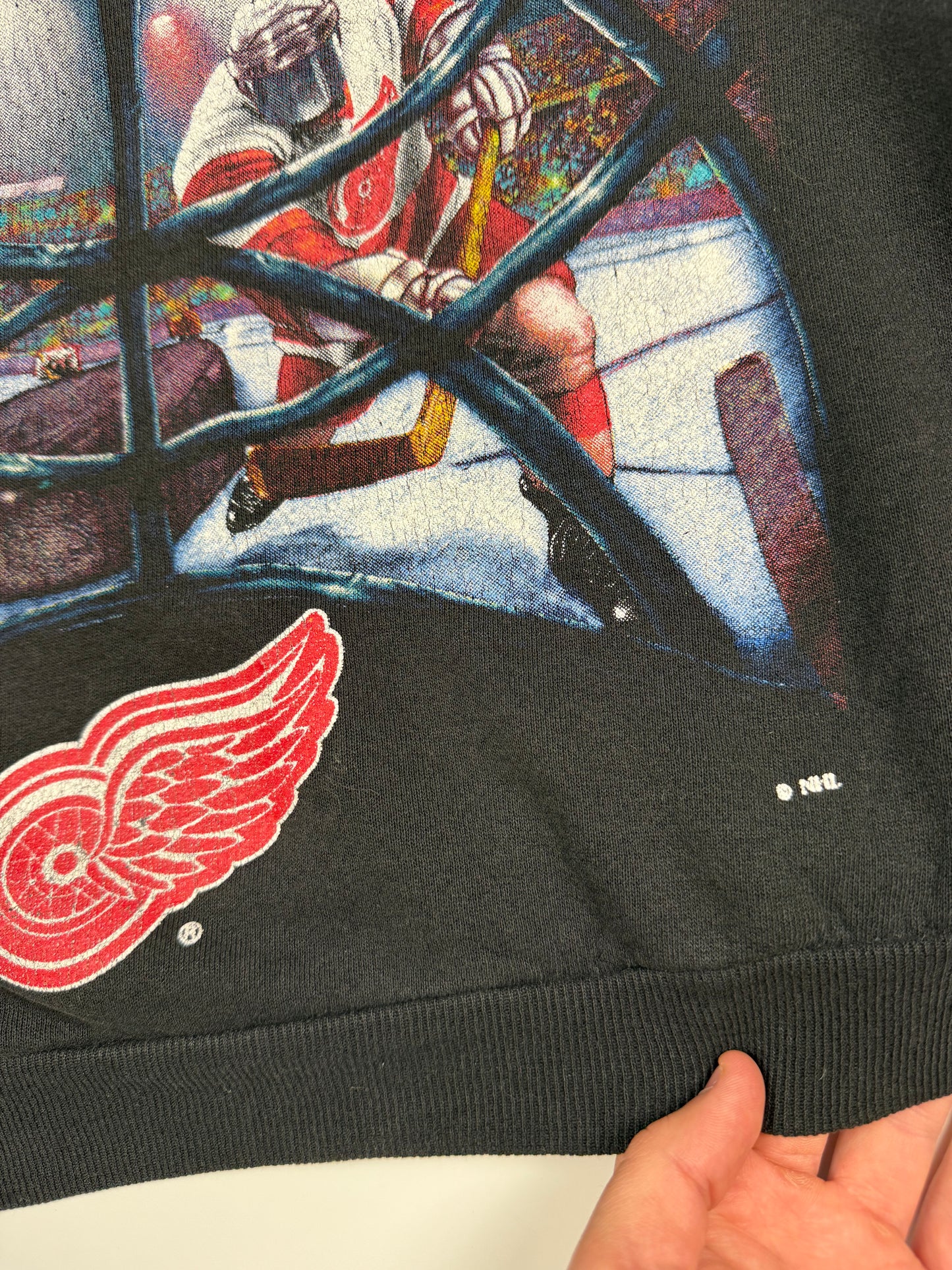 Vintage 90s Detroit Red Wings NHL graphic sweatshirt (L)