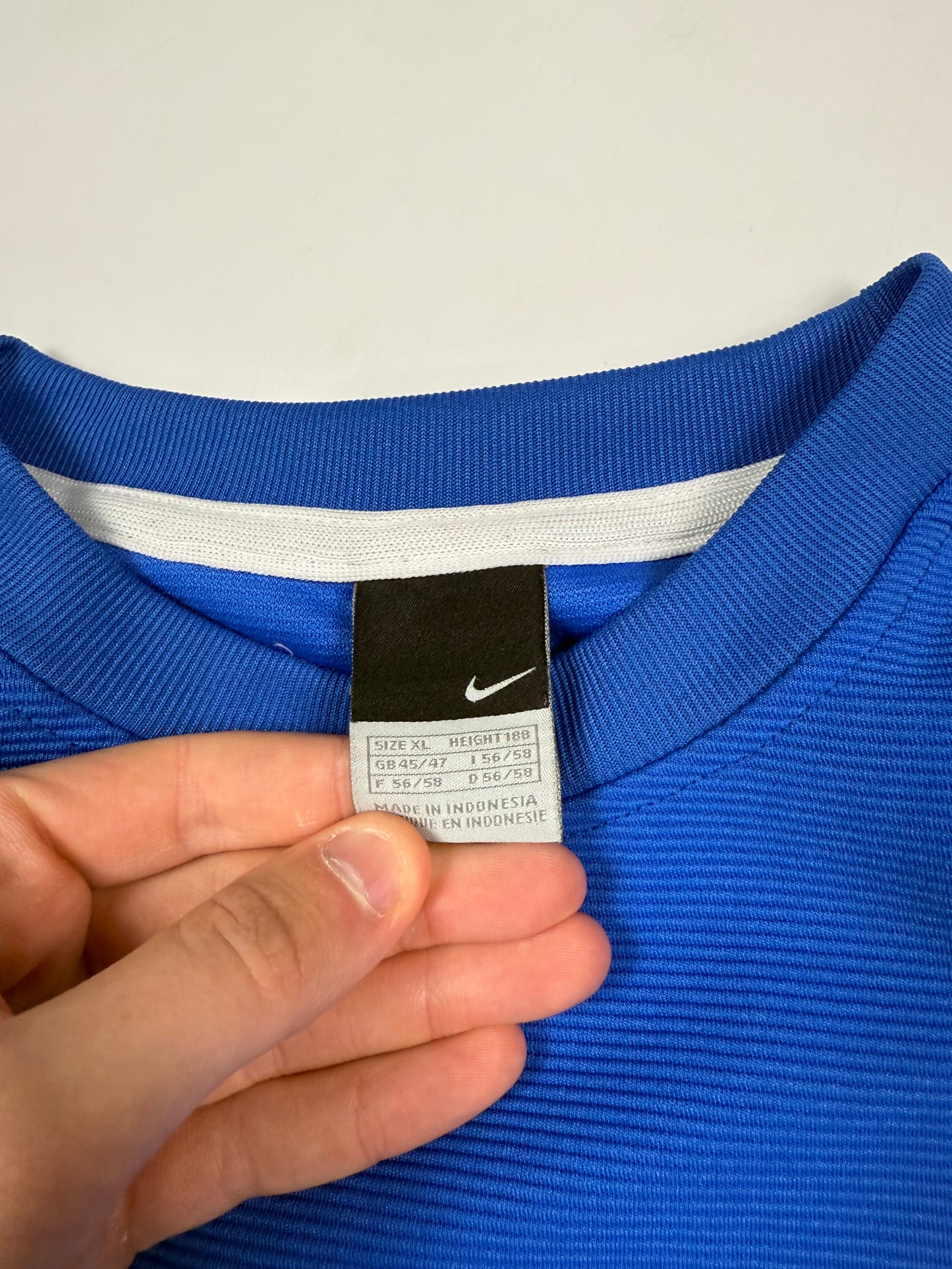Vintage Nike shield football side stripe sweatshirt (XL)