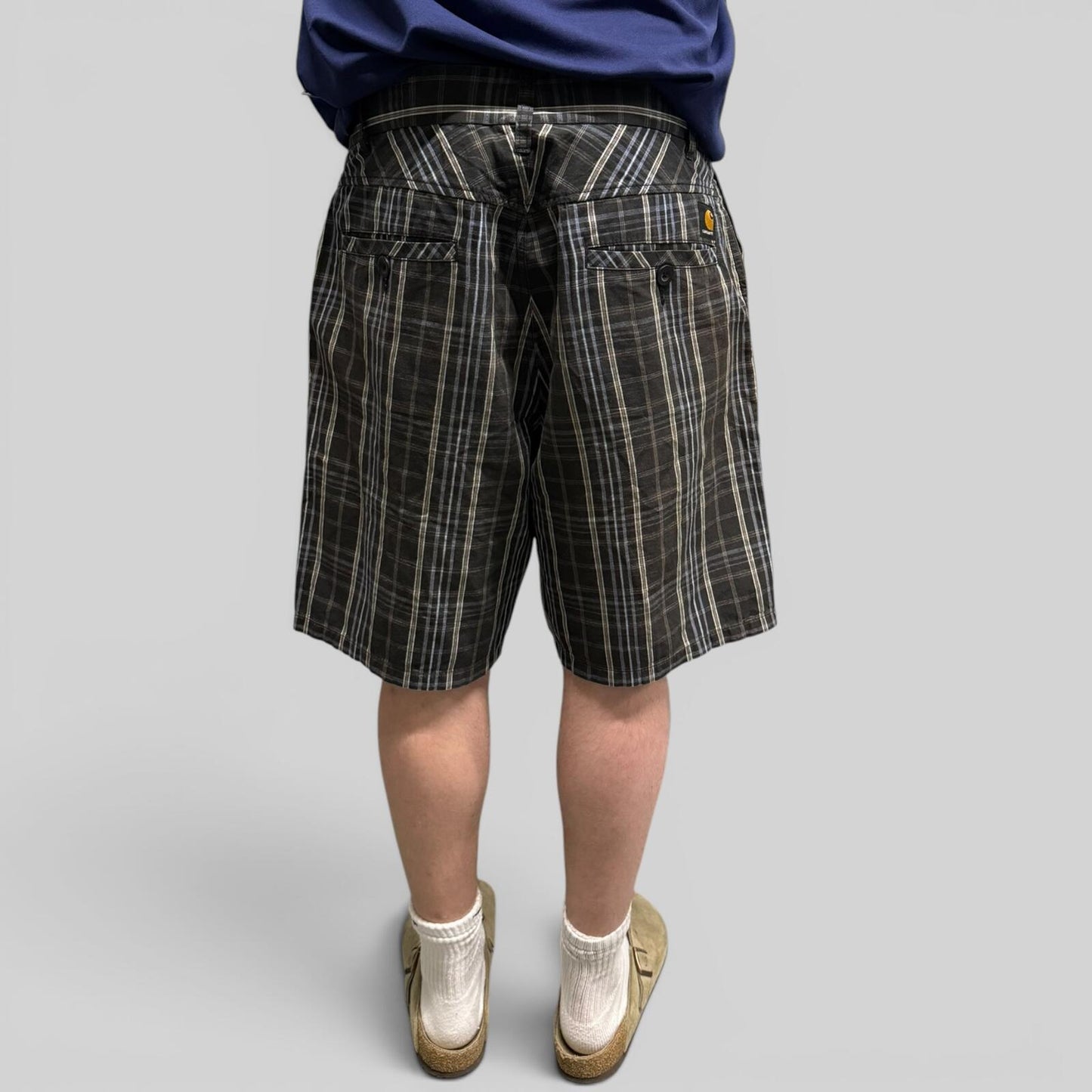 Carhartt WIP baggy checkered bermuda shorts (W34)