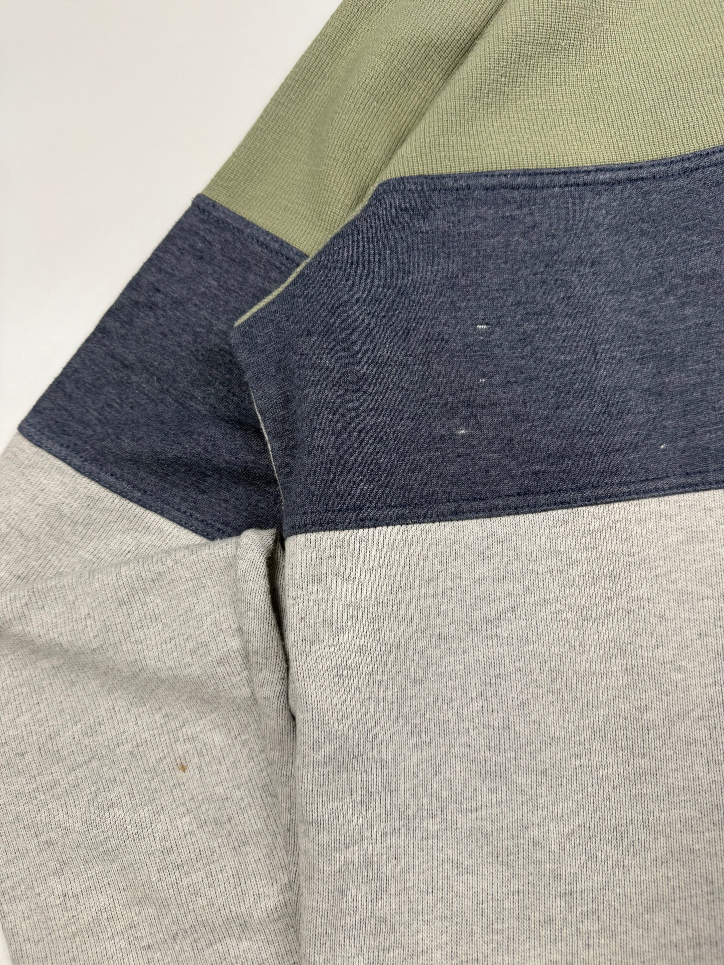 Vintage 90s Asics colour block quarter zip sweatshirt (XL)